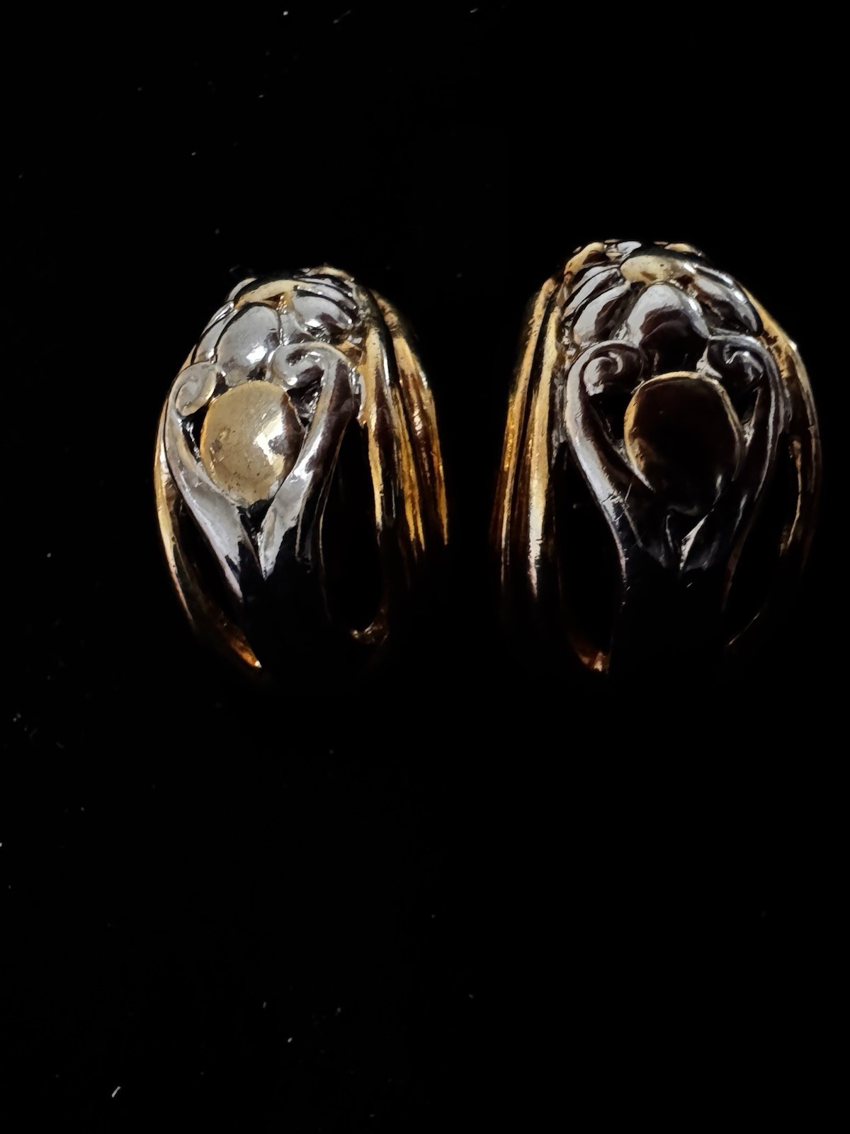 Vintage Gold-Tone Clip-On Earrings