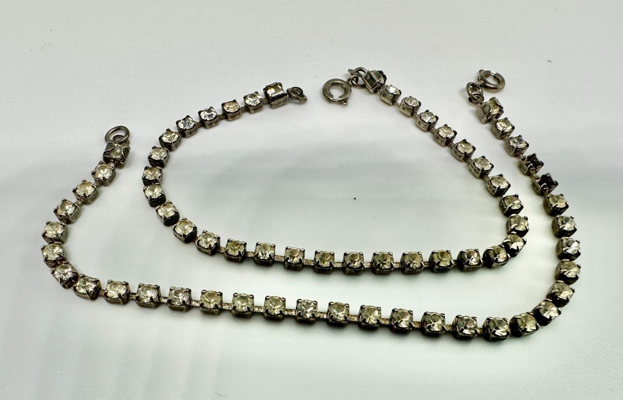Vikki Carr Pair Of Bracelets Rhinestone Silver Certificate Of Authenticity