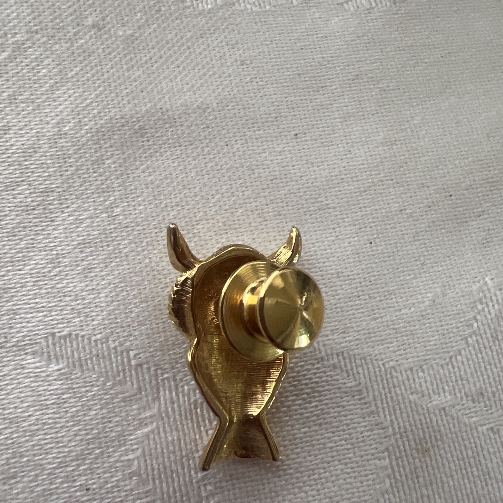 Vintage Rhinestone Owl Pin Brooch