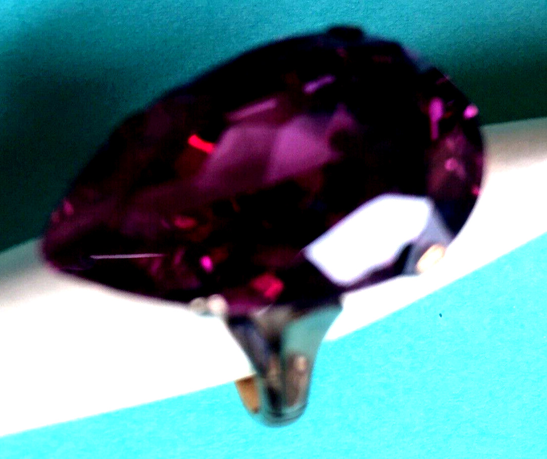VTG 14K YELLOW GOLD ALEXANDRITE HANDMADE 7/8″x 3/8:”x 3/8′ TEAR DROP 4PRONG LRGE