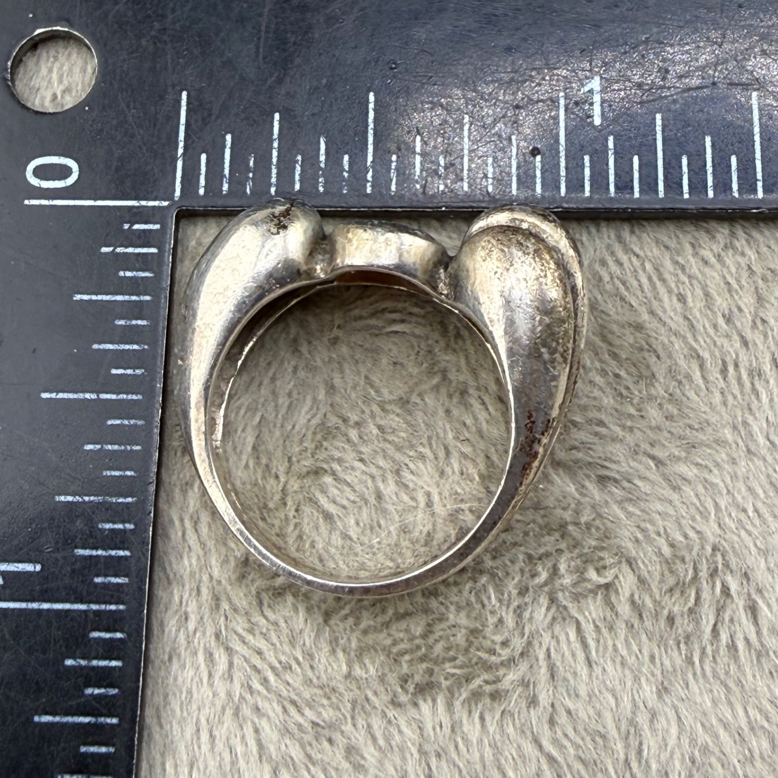 Vintage Sterling Silver Cameo Ring Size 7.5