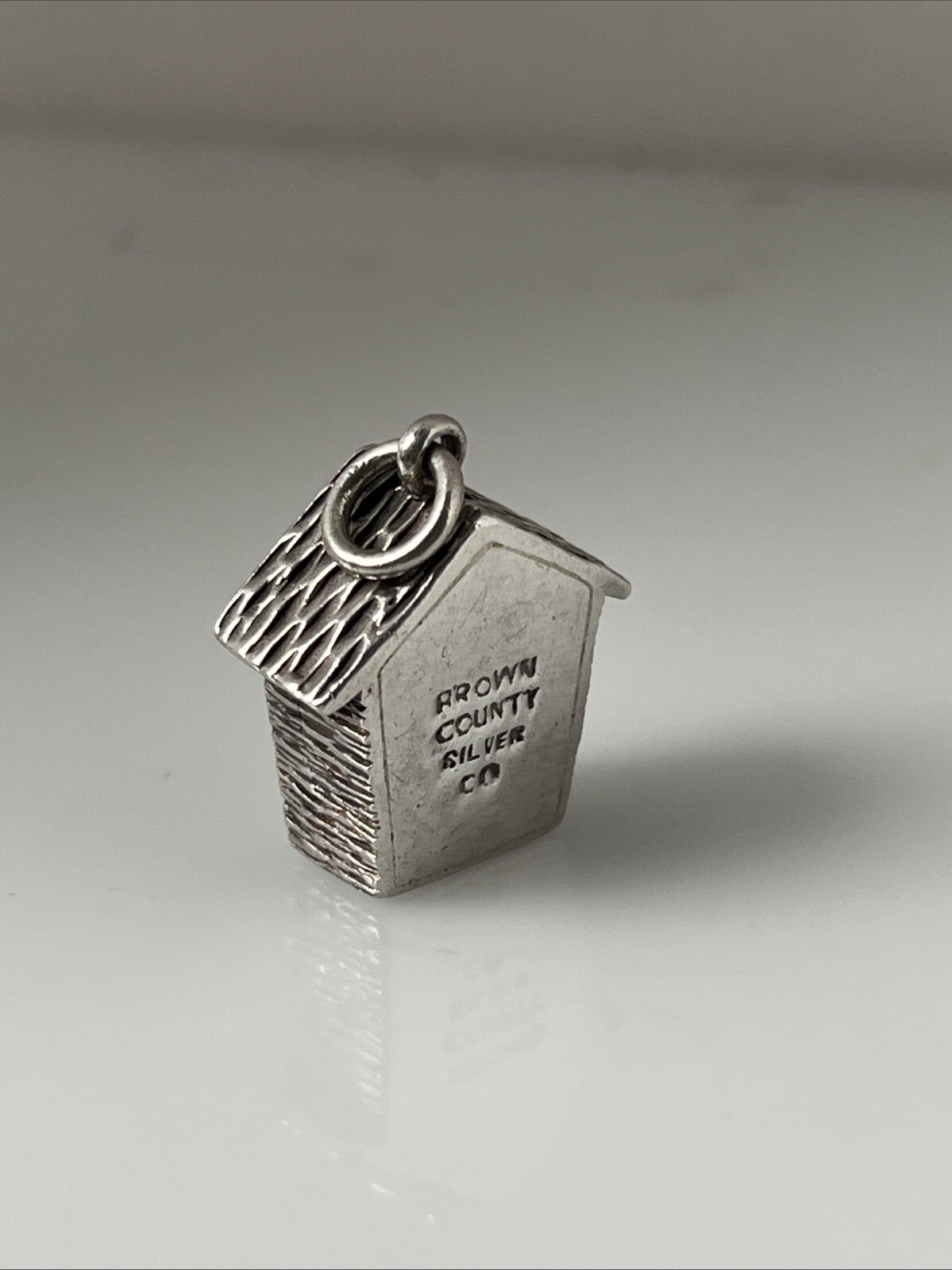 Estate Sterling Silver Brown County Silver Co. Birdhouse Pendant/Charm 7c