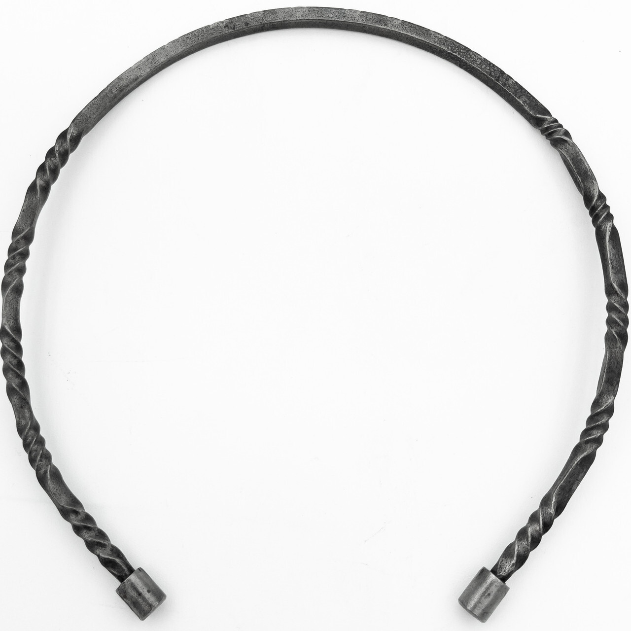 Medieval Jewelry Hand Forged Viking Warrior Borne of Druid Iron Torc Necklace