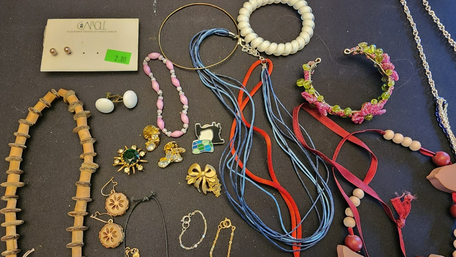 Lot #45 of random estate sale jewelry, necklaces, bracelets, earrings
