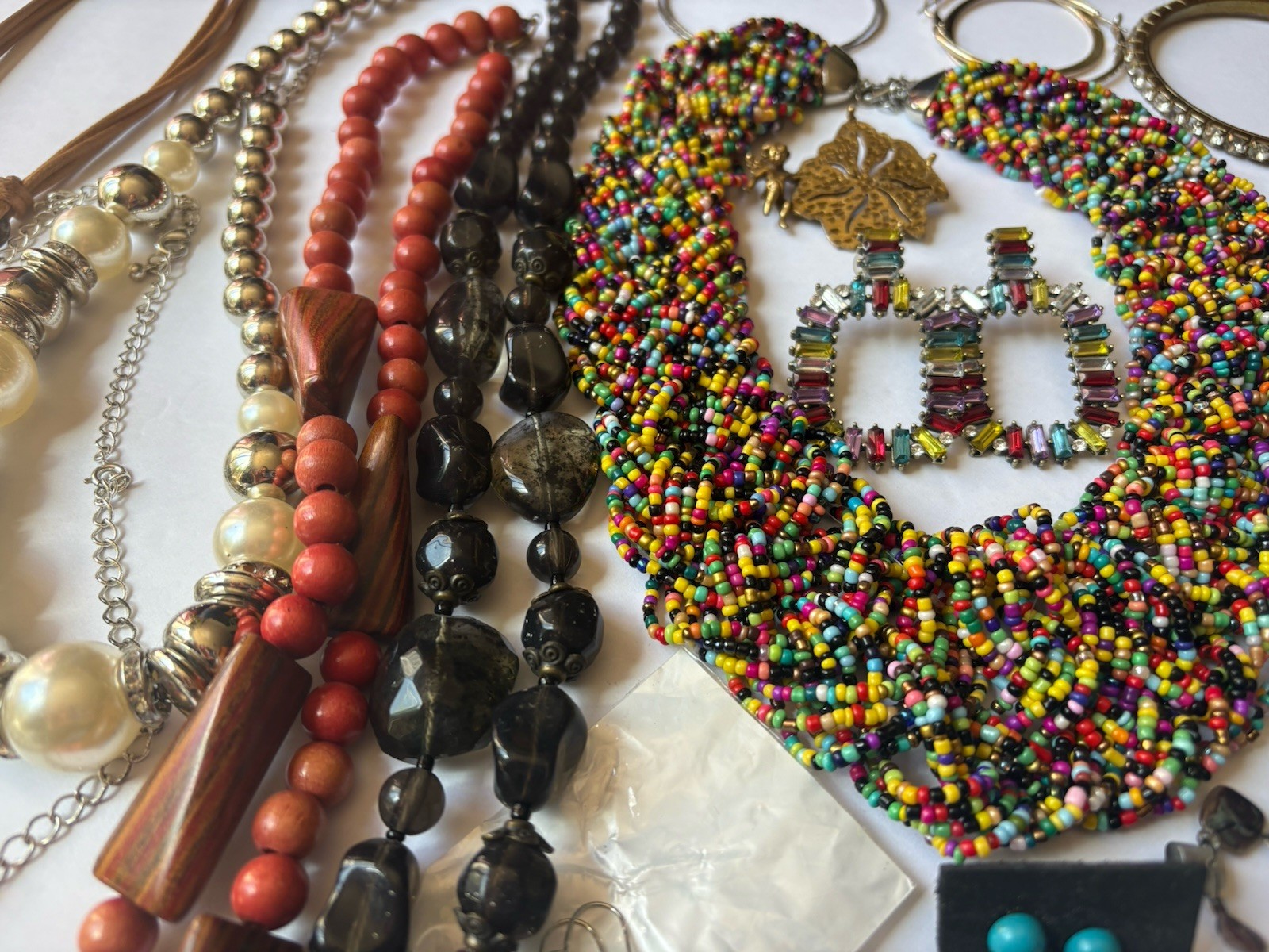 Estate Jewelry Lot Chunky Necklaces Earrings Wearable Pearls Brooch VTG-now 45+