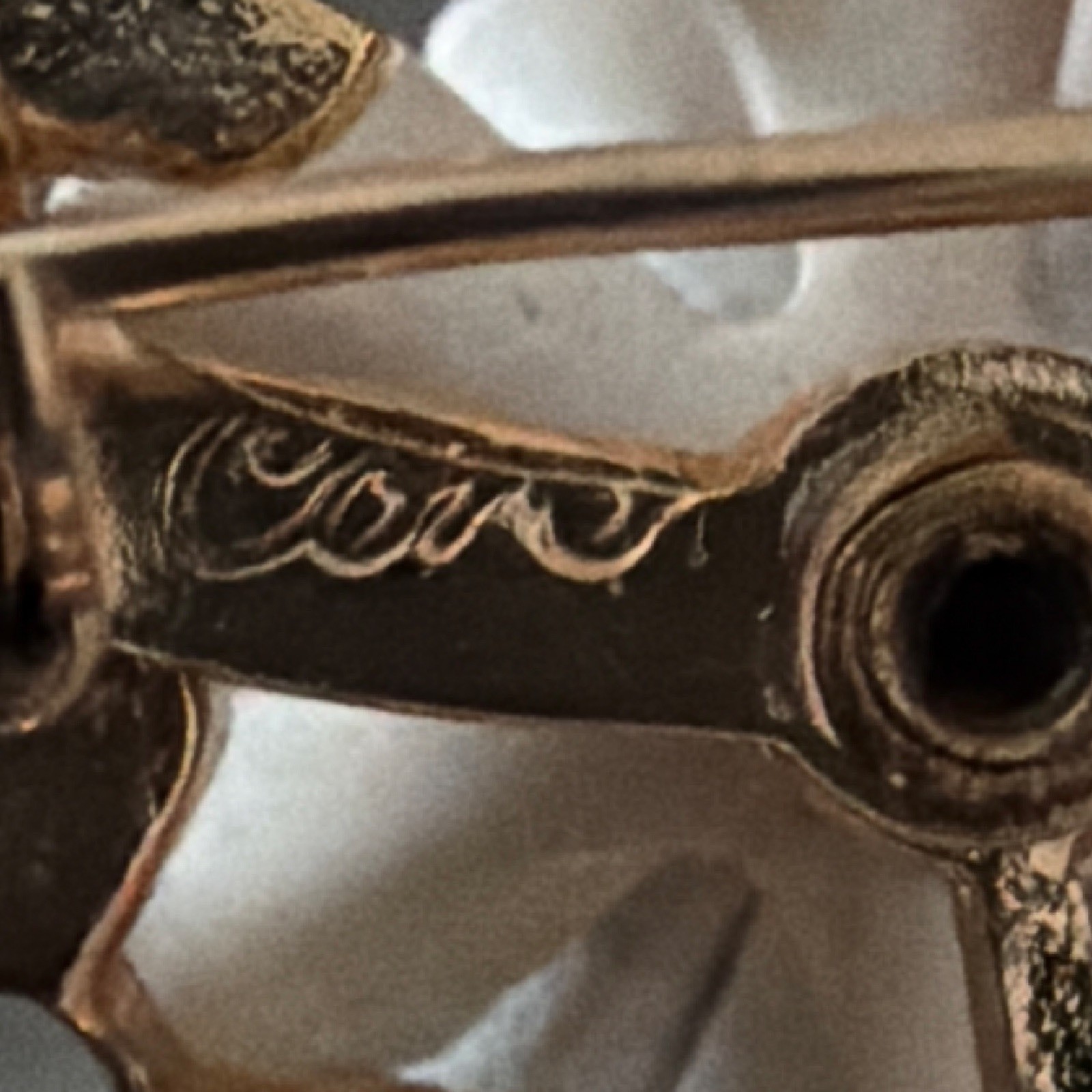 Coro Signed Enamel – Brooch w/ White Faux Pearls Multicolor. Sold as a set.