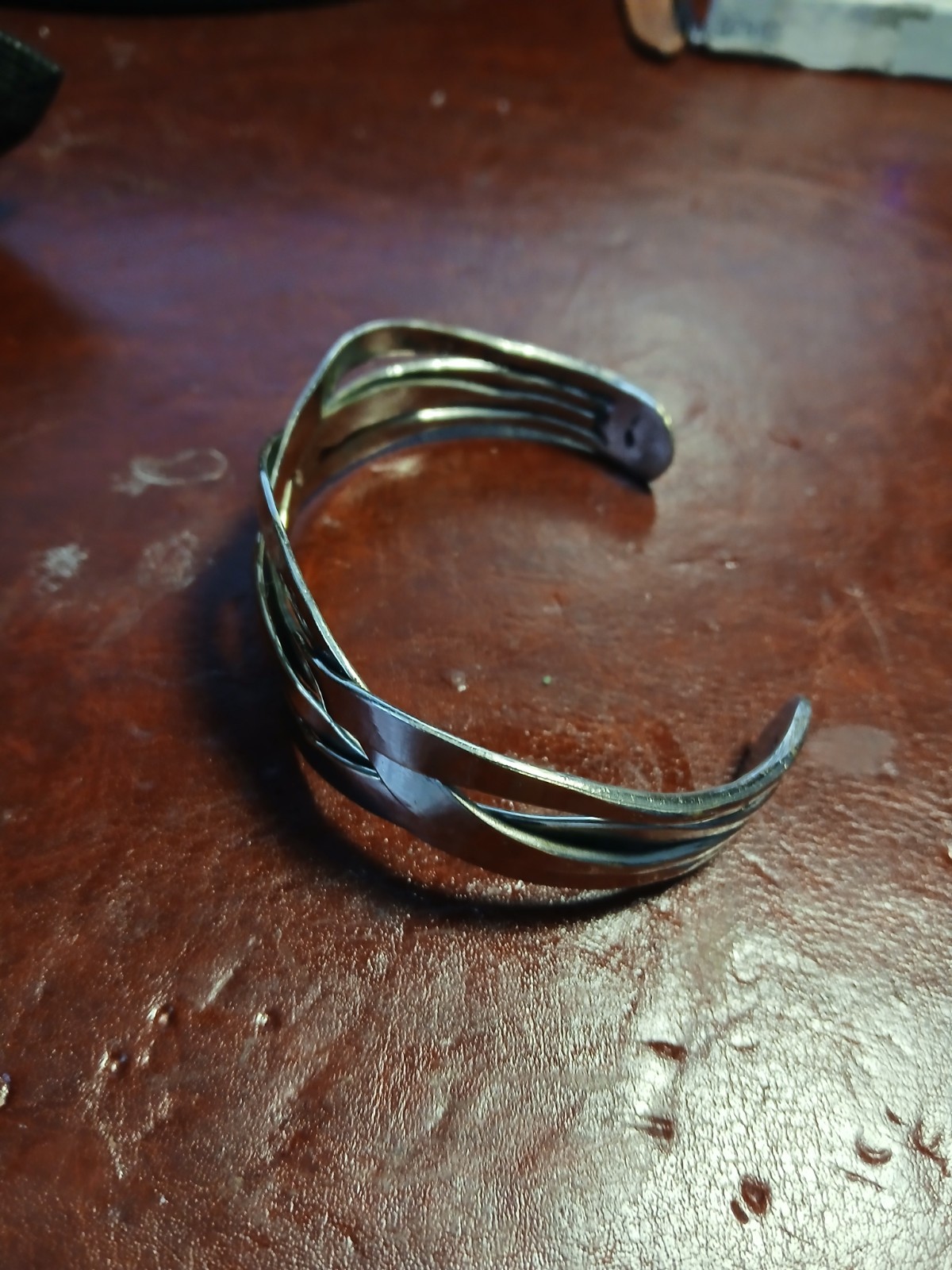 Vintage Braided cuff bangle. untested, unknow origin.