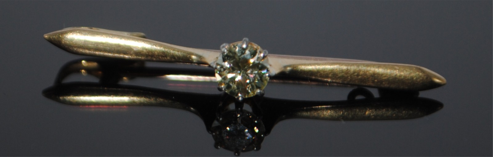 Antique 15ct Old Cut Diamond Brooch 0.31 Carat (FREE AUSTRALIA-WIDE POSTAGE)