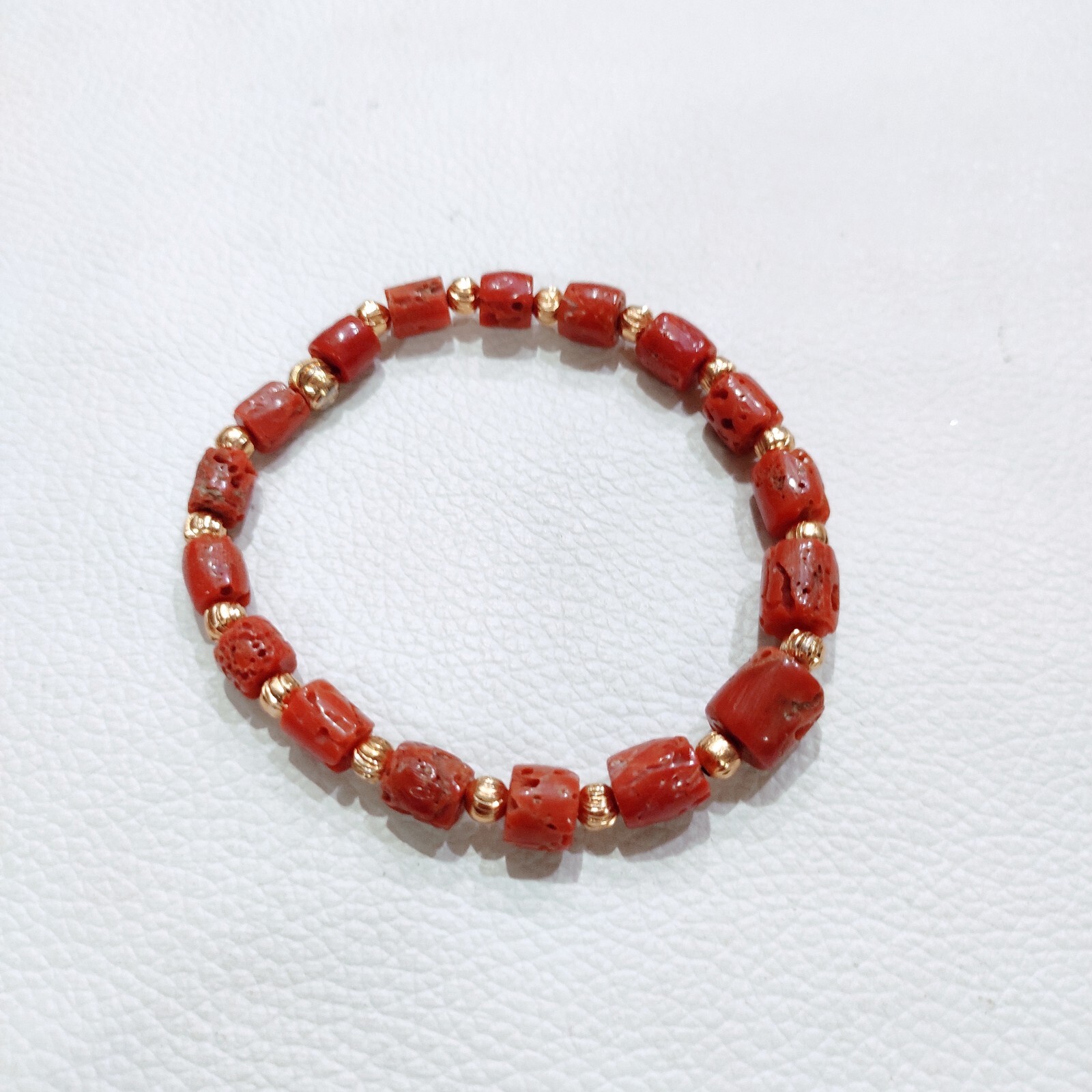 Red Coral Bracelet Italy Natural Coral Bracelet Handmade Coral Gemstone Bracelet