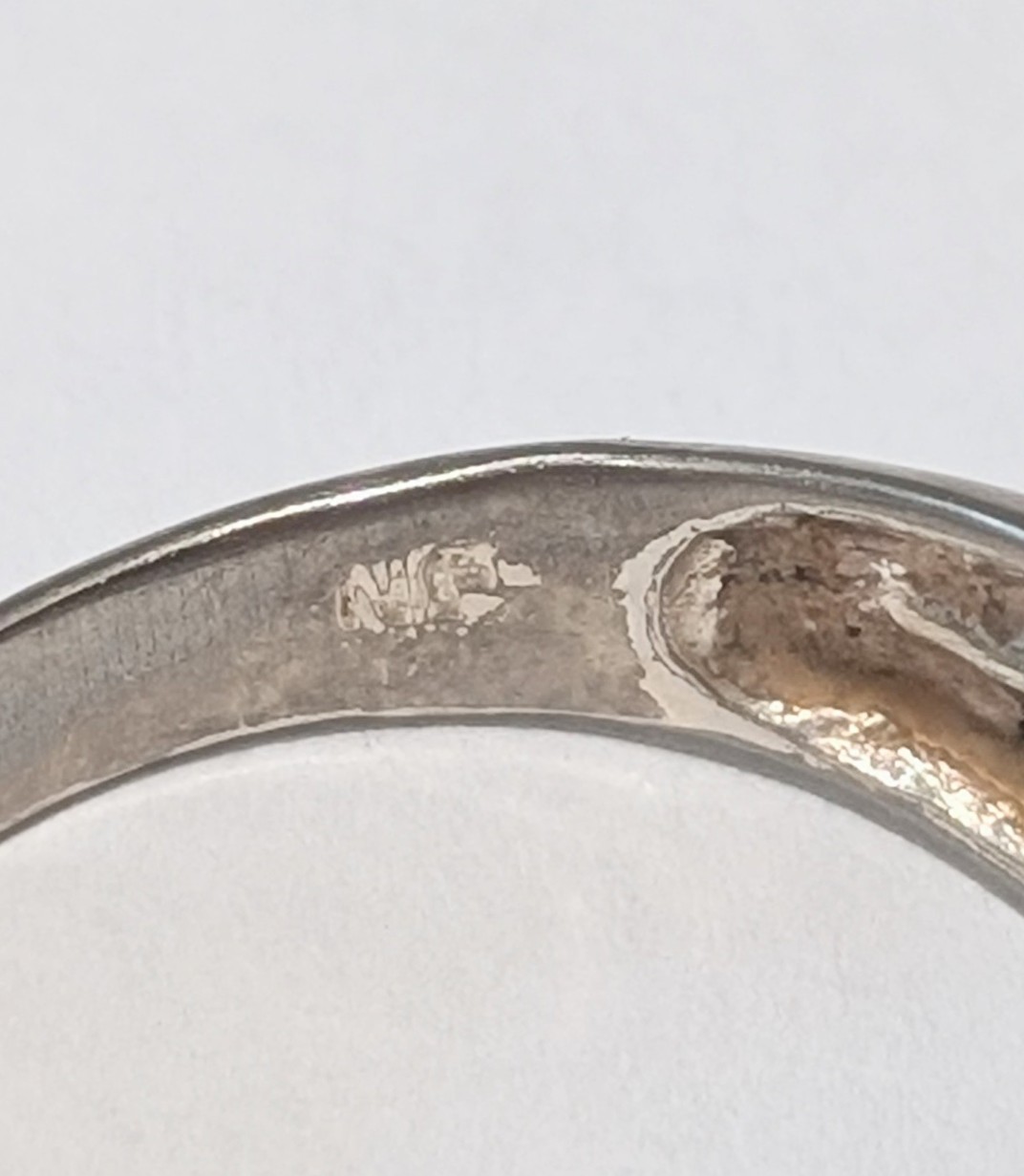 Vintage 925 Sterling Silver Wavy Pattern Size 7.75 Ring Signed NF 3.3 Grams