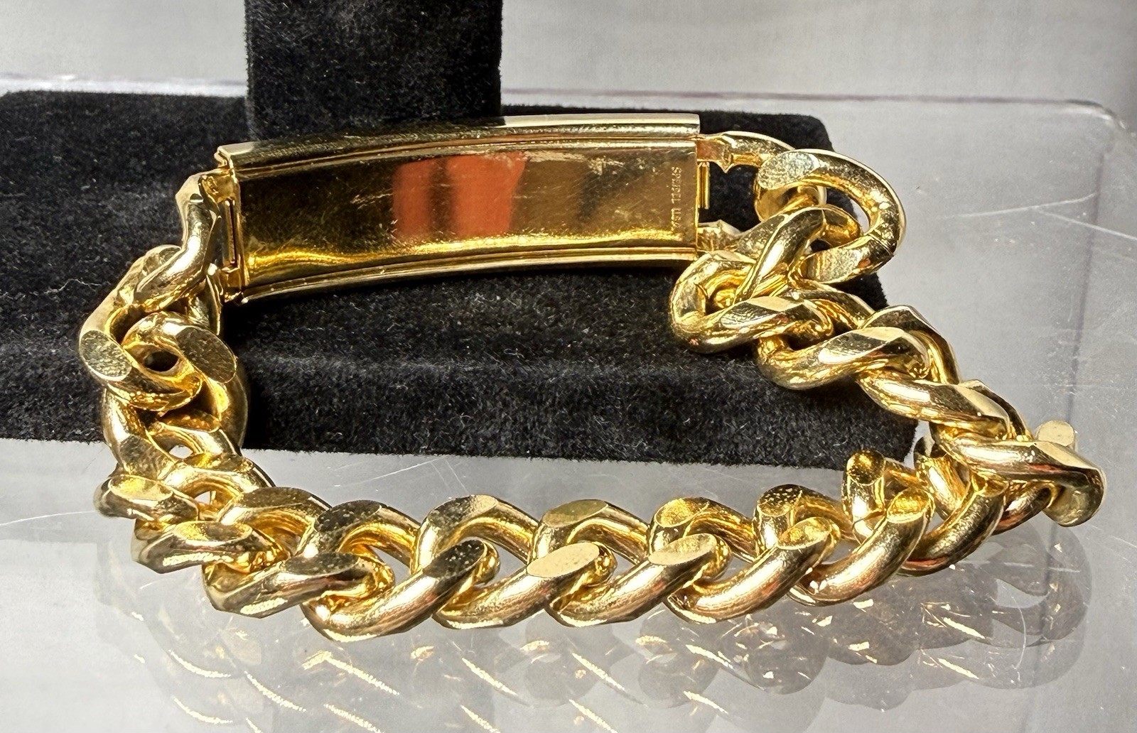 Engravable ID Bracelet SPEIDEL USA Gold Tone 8.5″ Link Bracelet No Box