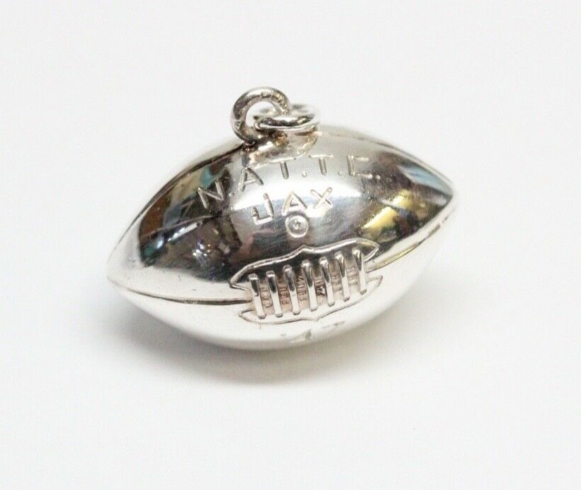 Vintage 1947 FOOTBALL Sterling Silver Charm – Sports Award – N.A.T.T.C. Jax