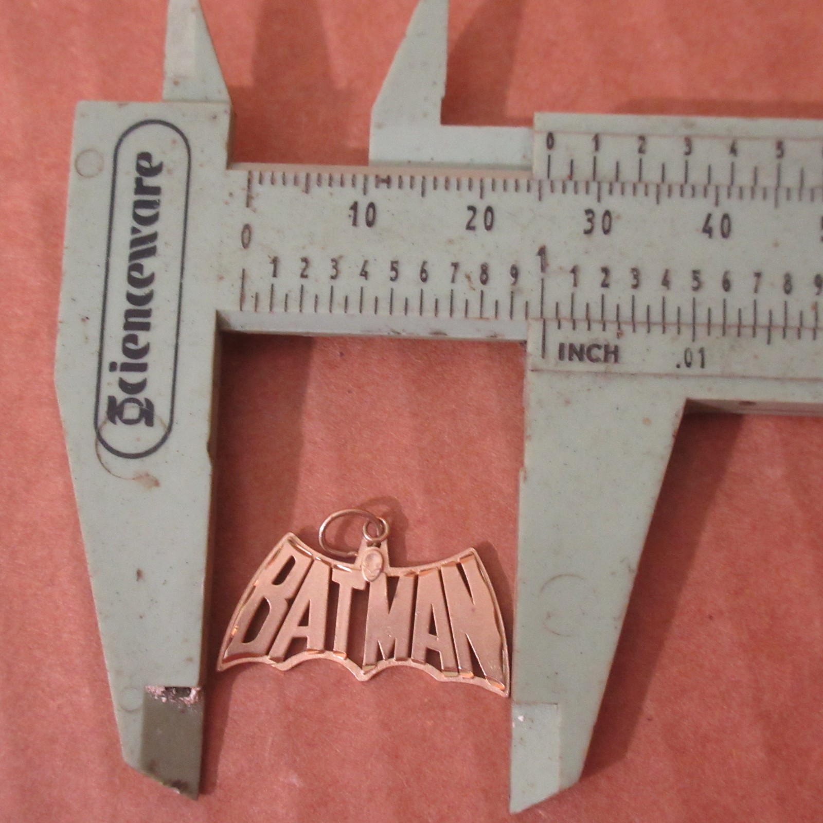 Rare Vtg 14K Yellow Gold Michael Anthony BATMAN Charm Pendant DC Comics Licensed