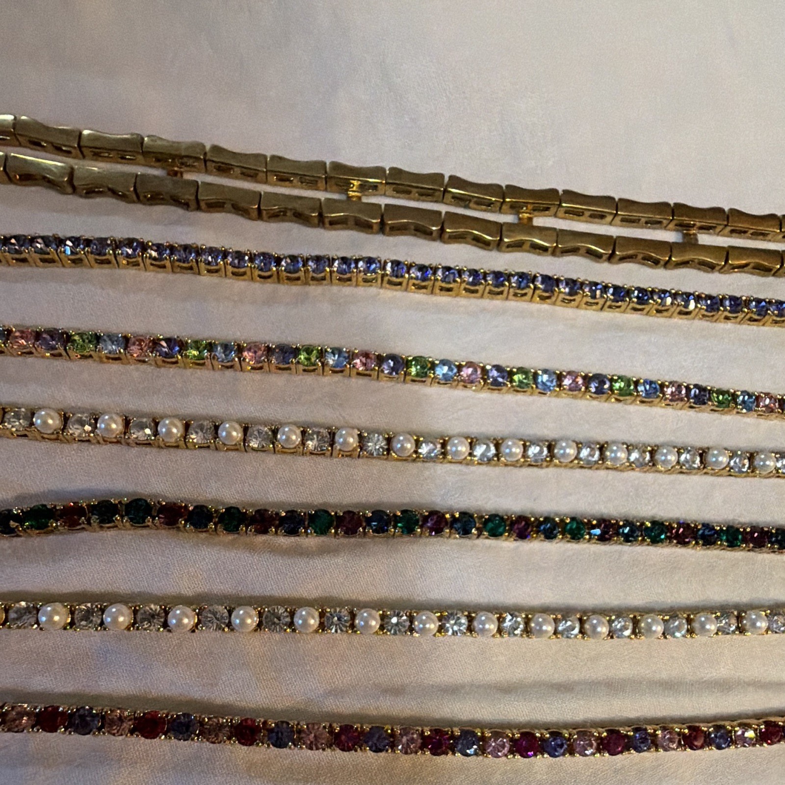 Joan Rivers Classics Collection Interlocking Interchangeable Tennis Bracelet Set
