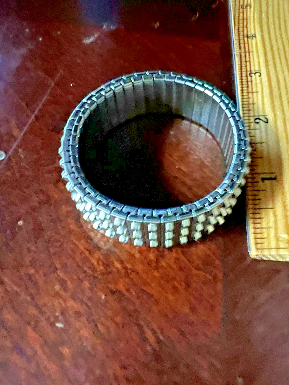 Gunmetal Studded Stretch Bracelet Wide Cuff Bangle Punk Gothic Rocker Jewelry