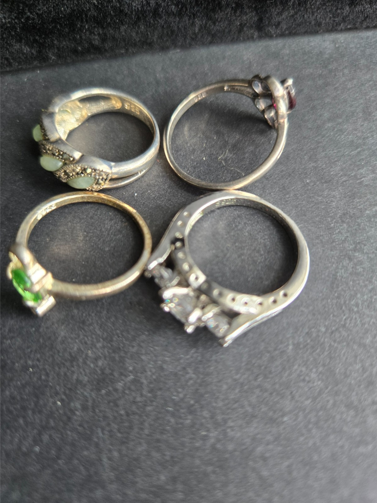 Vintage Estate Ring Lot 40pc 925 Sterling Silver Signed Avon 10k GP