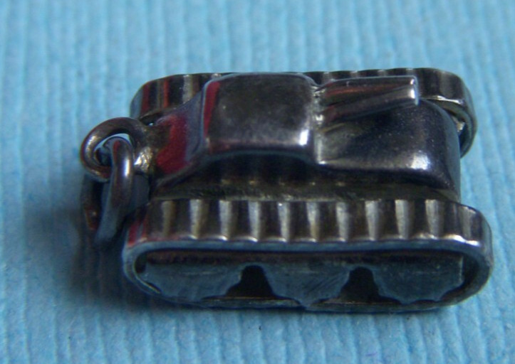 Vintage 40’s Army tank sterling charm