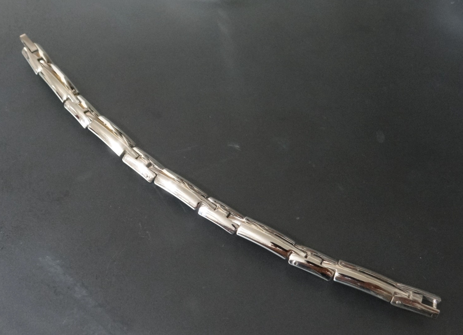 Vintage 925 Sterling Silver Panel 7″ Bracelet 30g