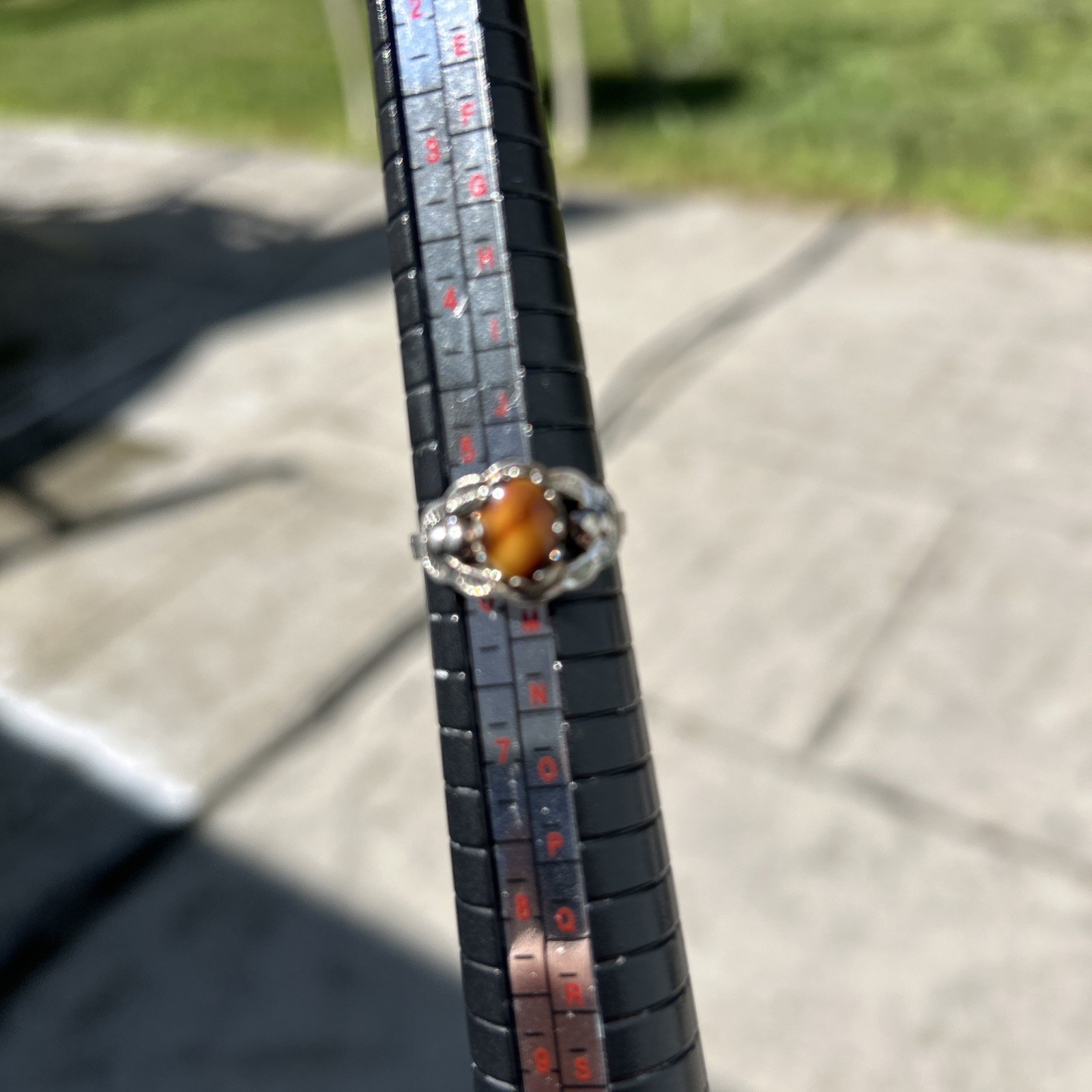 Tiger Eye Gemstone Ring Sterling Silver Ring~Designer Sz 6 Jewelry-Gift For Her