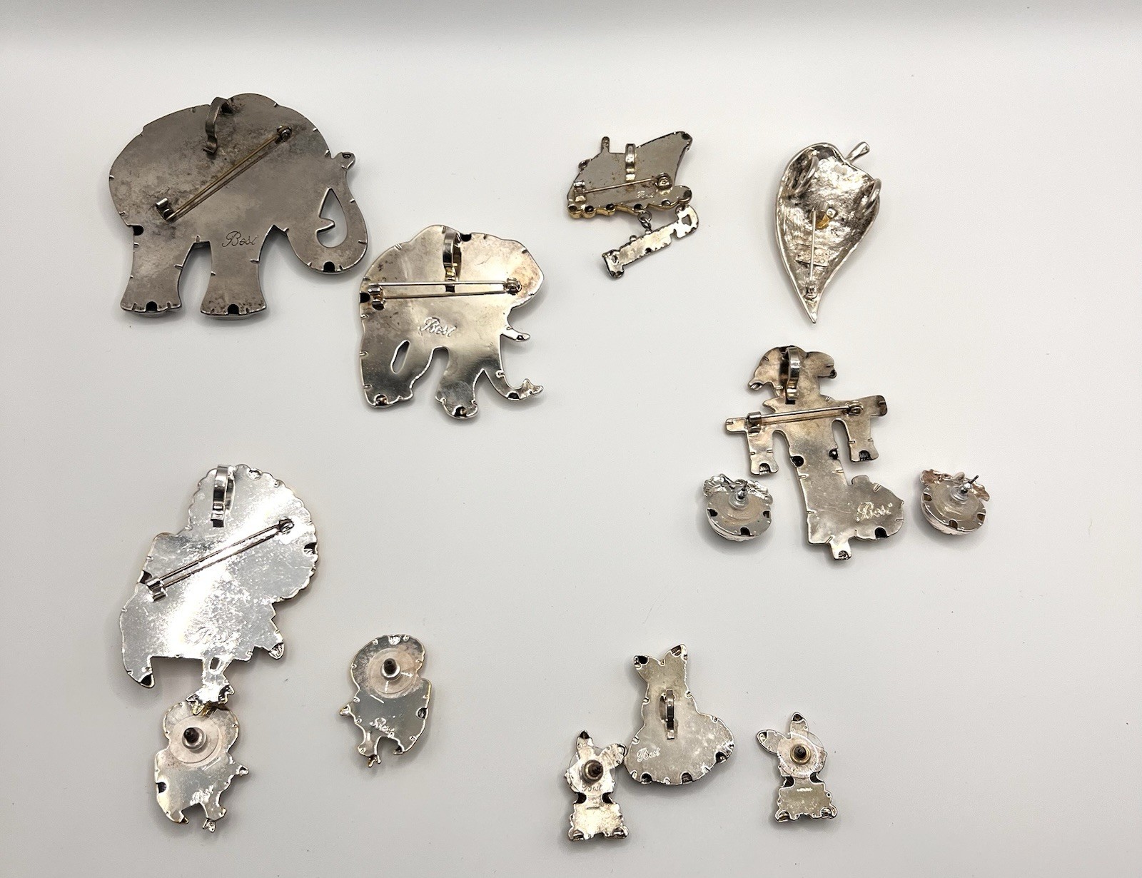 Vintage “BEST” Jewelry Lot. Halloween, Thanksgiving, Easter, Elephants