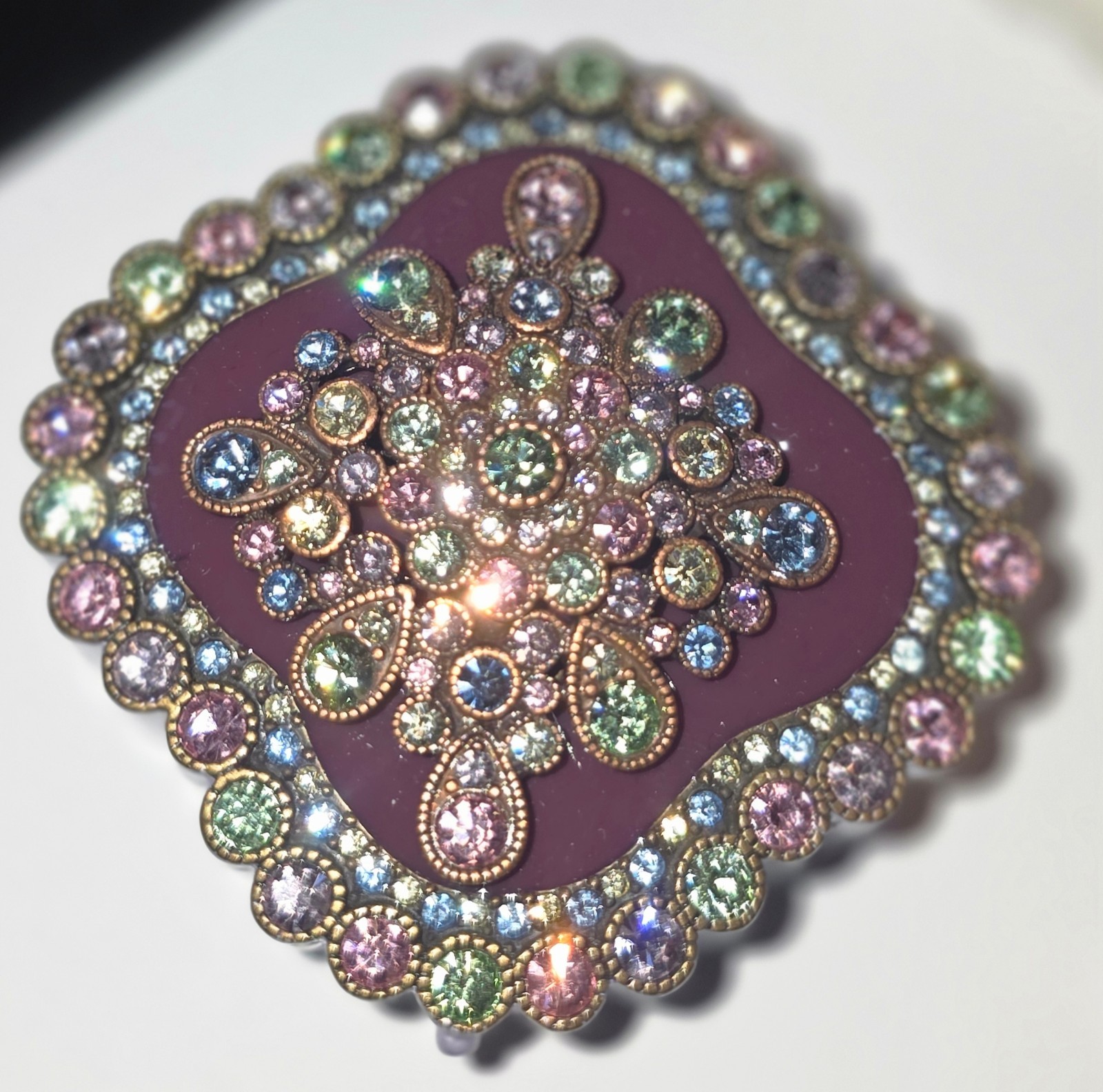 joan rivers jeweled secrets keepsake box Treasured Reverie brooch earrings pin