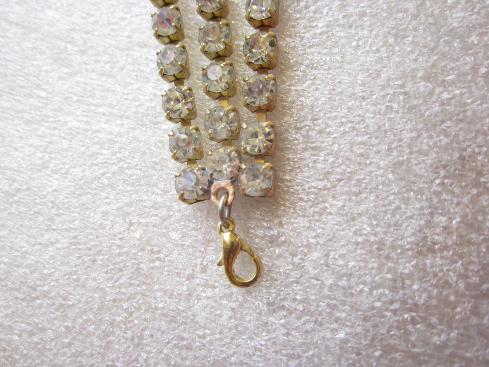 RHINESTONE VINTAGE AMAZING BEAUTIFUL CZECH HANDMADE BRACELET ”M+S” B123