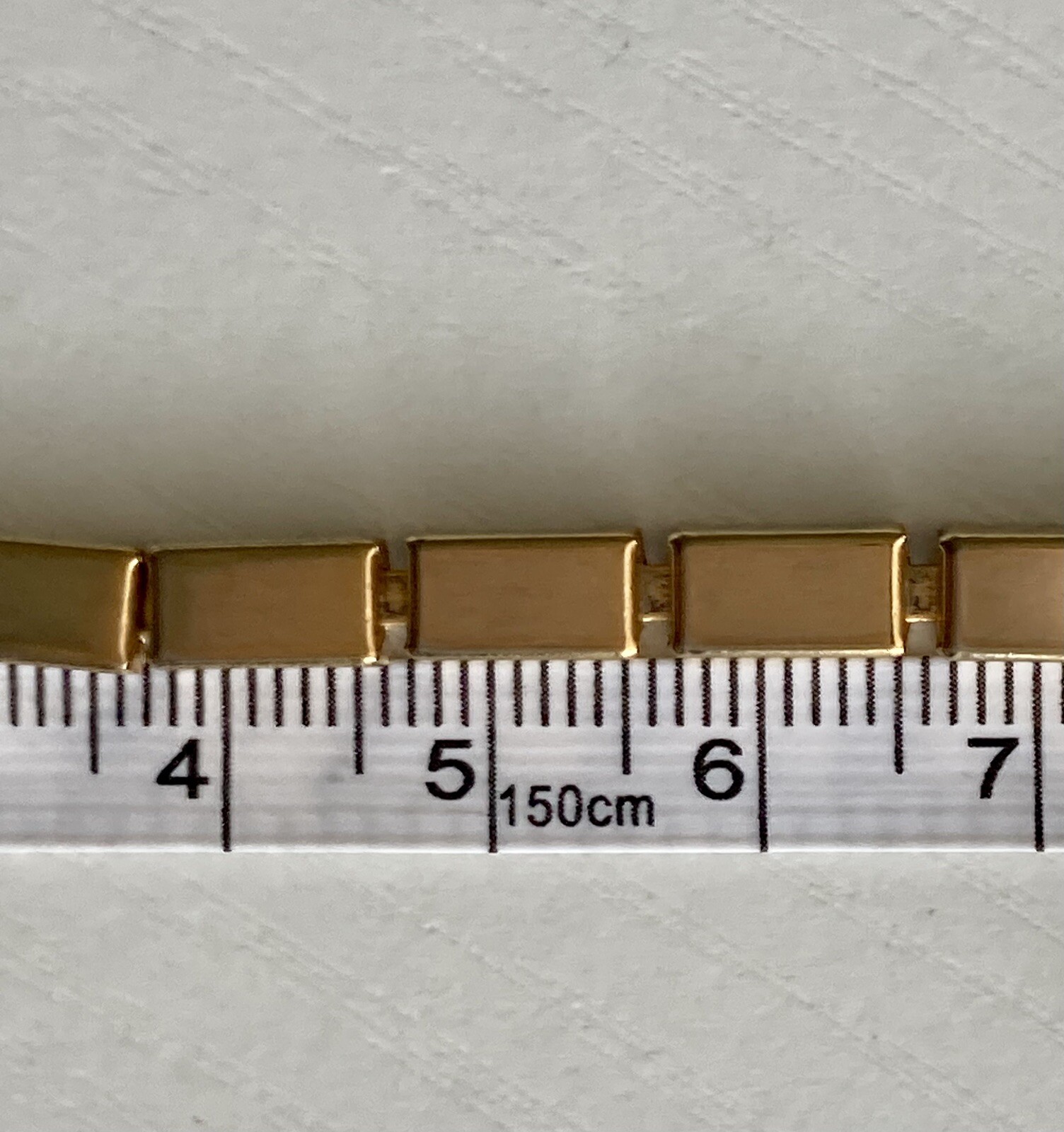Vintage Rectangle Bar Box Link Chain Necklace 16” Gold Tone Adjustable 17.25g
