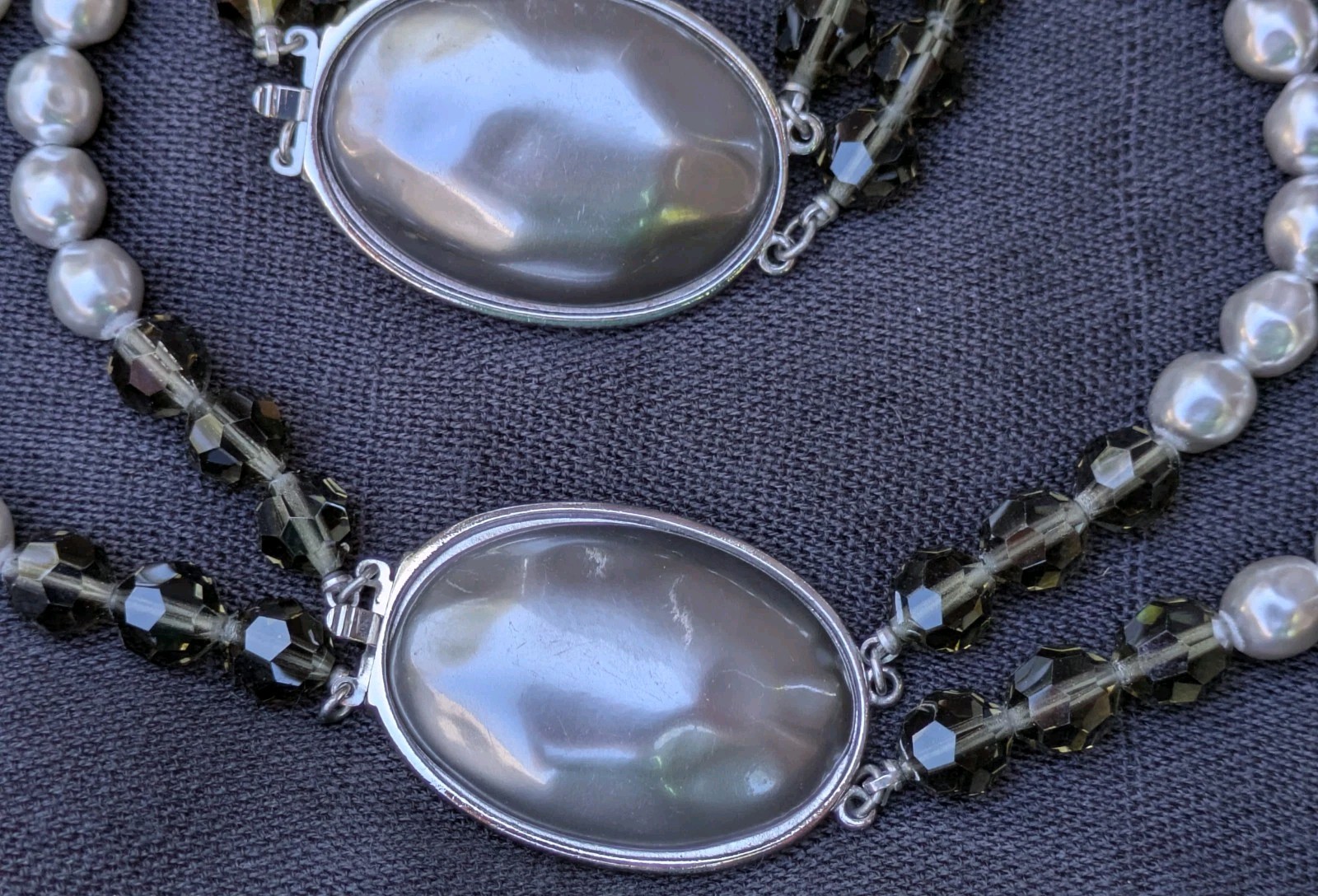 Vintage YSL Yves Saint Laurent Faux Baroque Pearl Necklace & Bracelet Set C46
