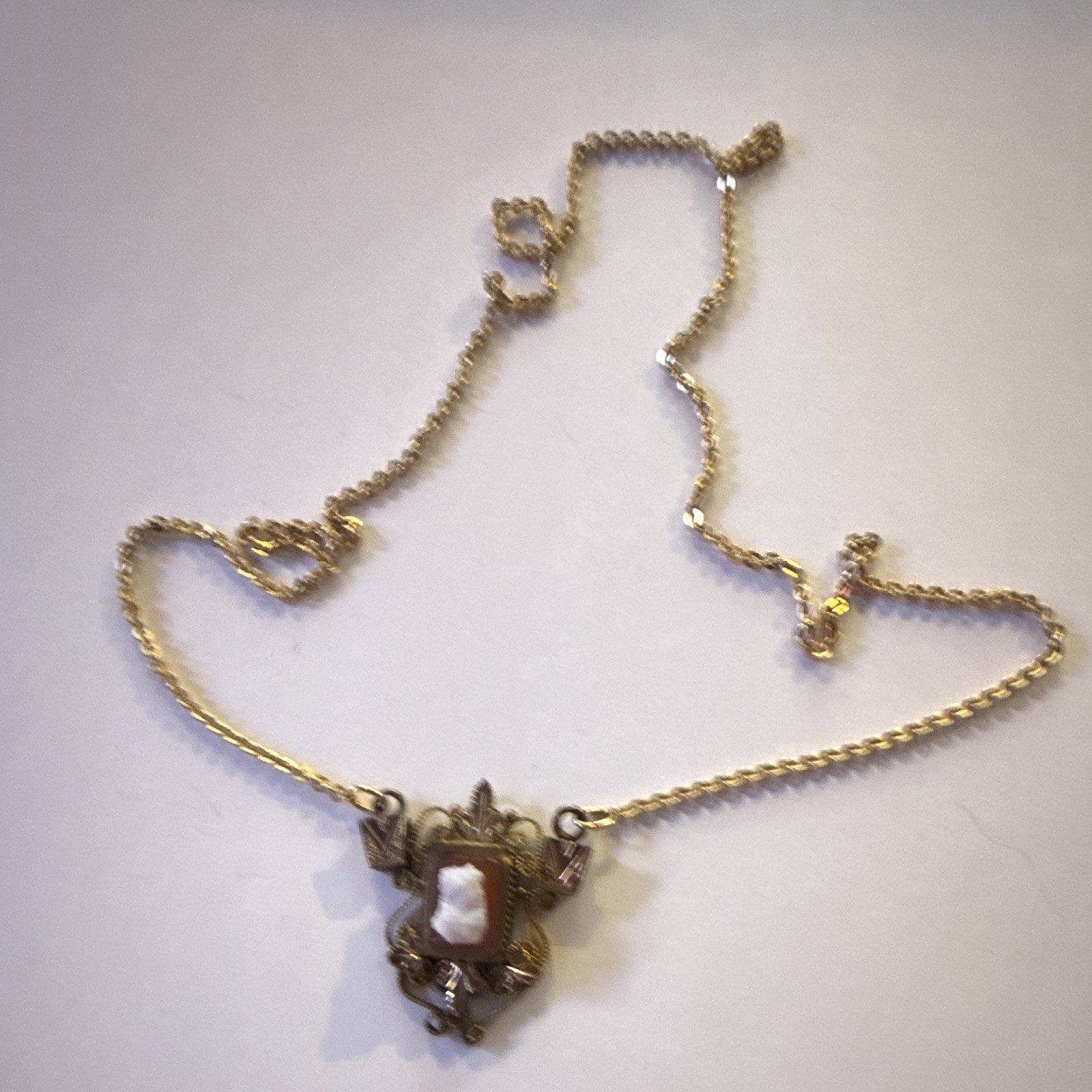 Antique Victorian Gold Tone Chain Necklace