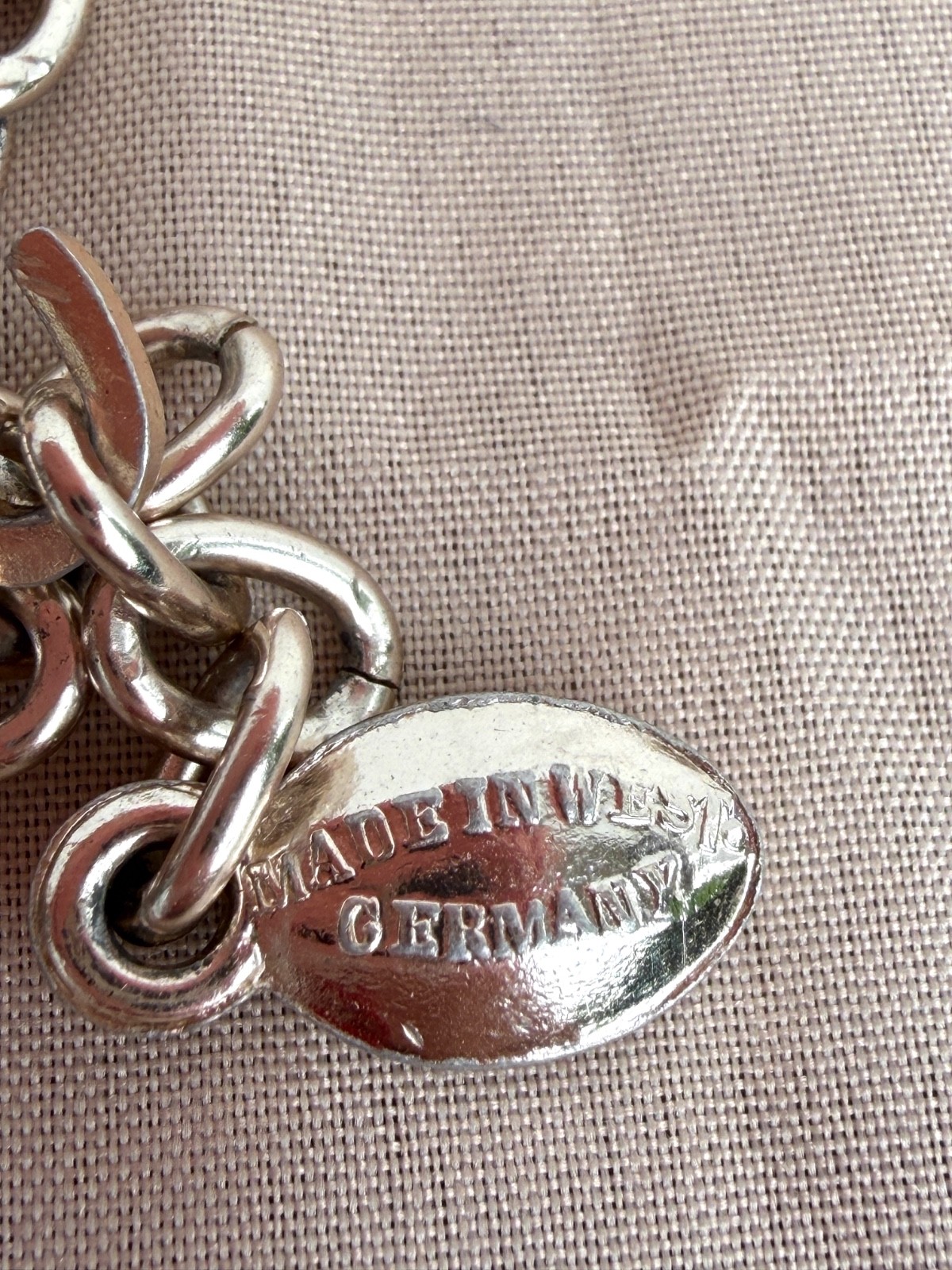 Vintage Aluminum Bracelet With 4 Panels: Made In West Germany