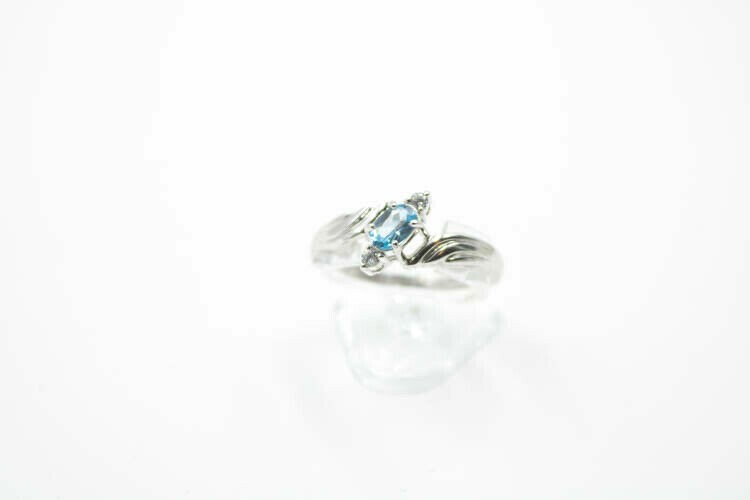 Vintage HMT Howard M. Tefft Sterling Silver Topaz Cubic Zirconia Ring Size 8.75