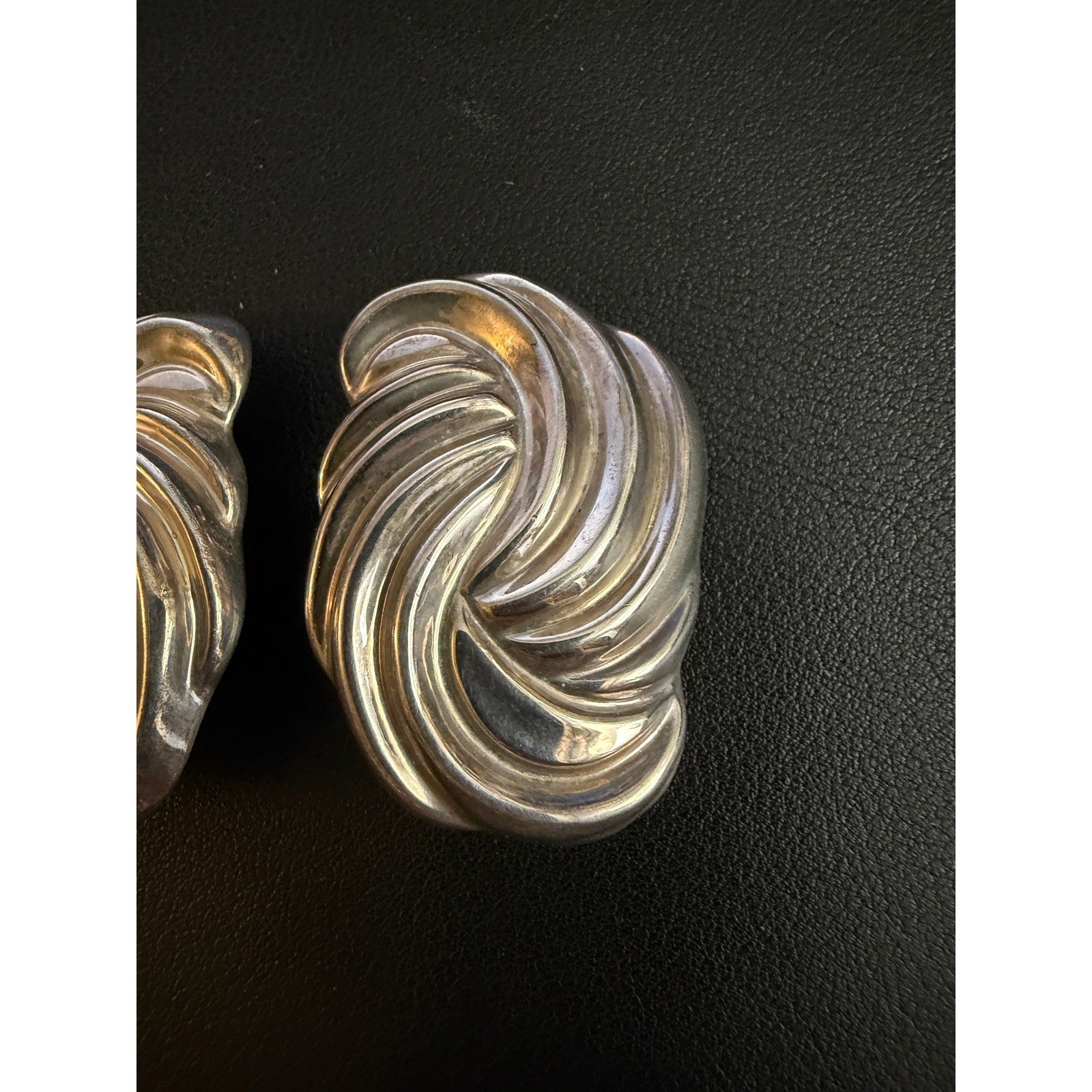 Vintage TAXCO Sterling Silver Earrings Clip Ons Mexico 26g