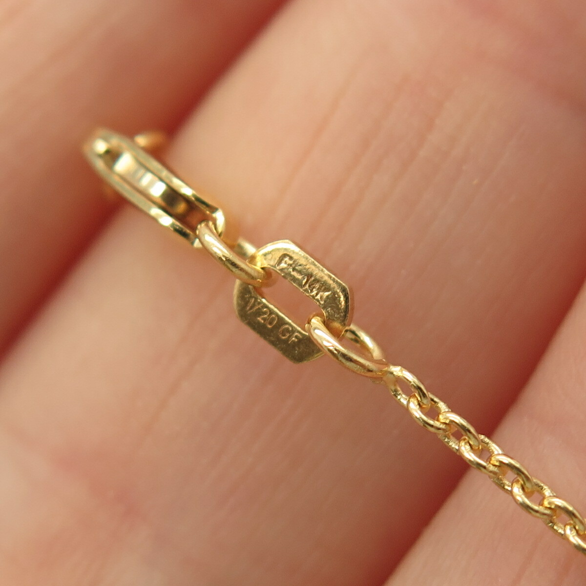1/20 14K Gold Filled Vintage Old Stock Cable / Rolo Chain Necklace 18″