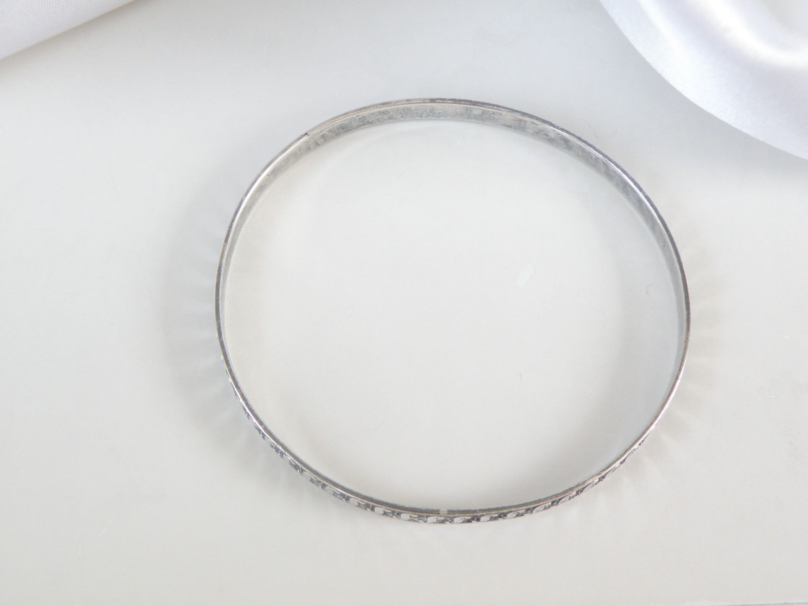 Vintage Sterling Silver 925 Rare Danecraft Felch Slip on Bracelet 7.5″