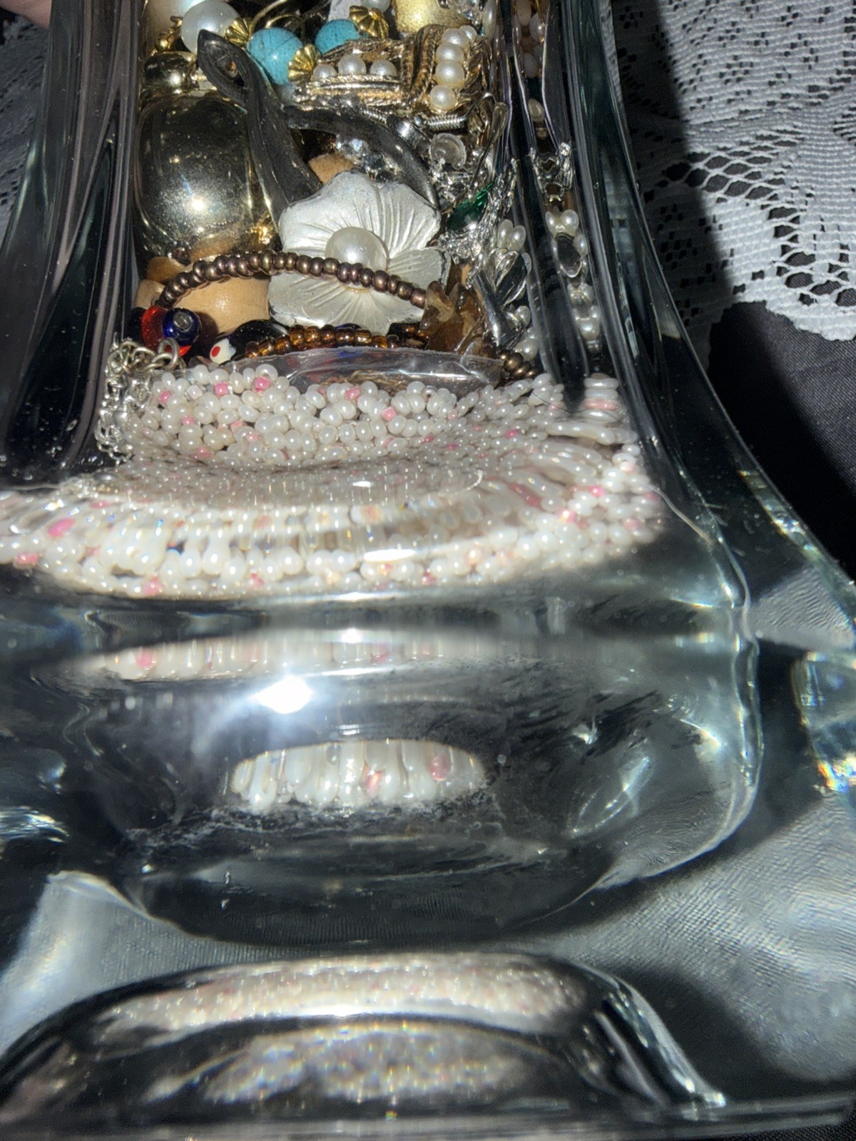 5+lbs Mystery estate jewelry Jar Untested Wearable Vintage Modern 50 pieces