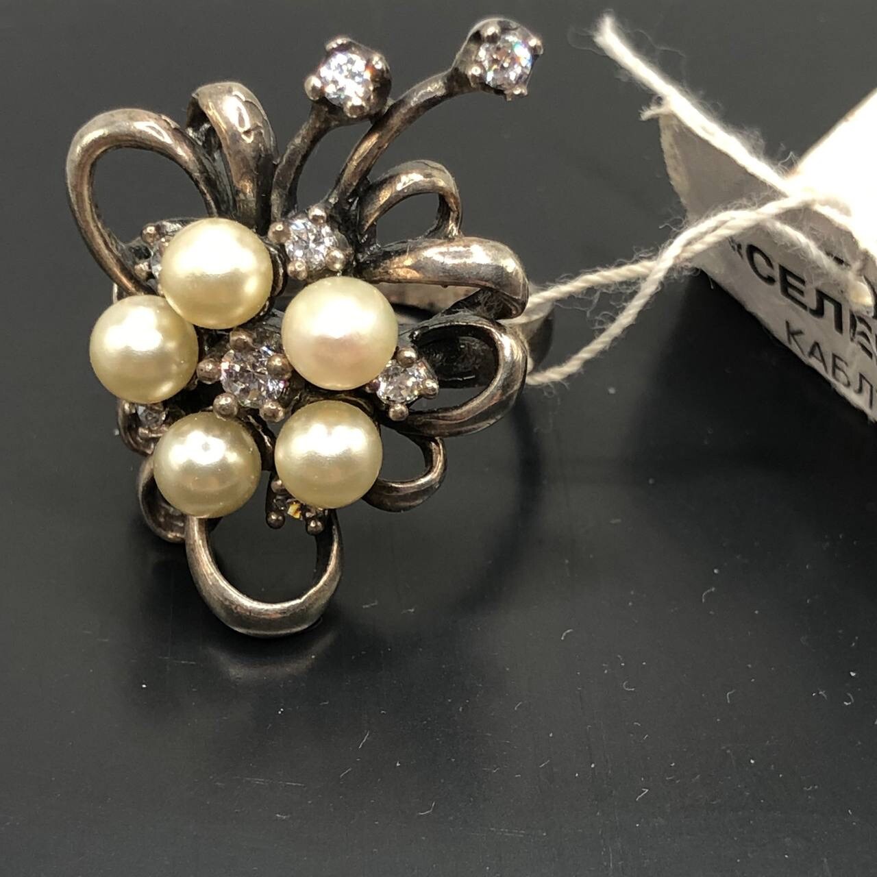 Solid Silver 925 Ring Pearl Women’s Jewelry