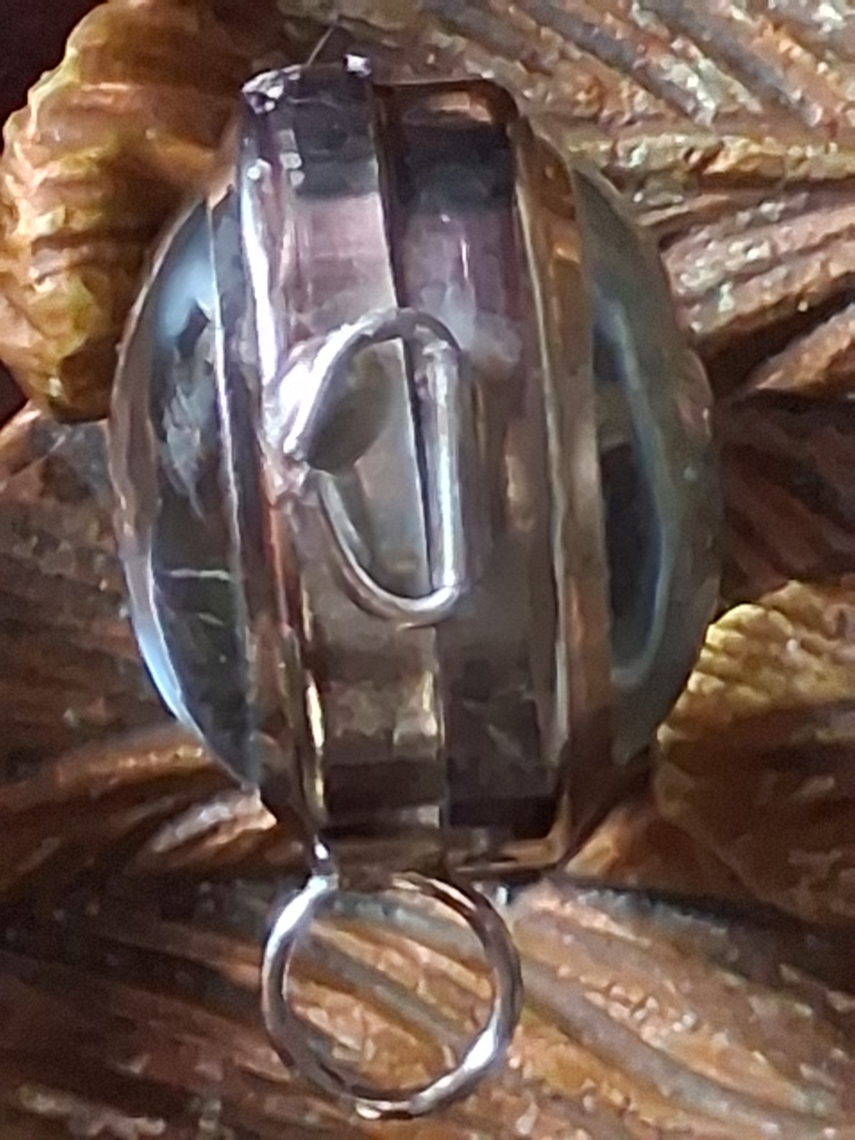 Large Antique Pool Of Light Style Bubble Dome Glass Locket Pendant