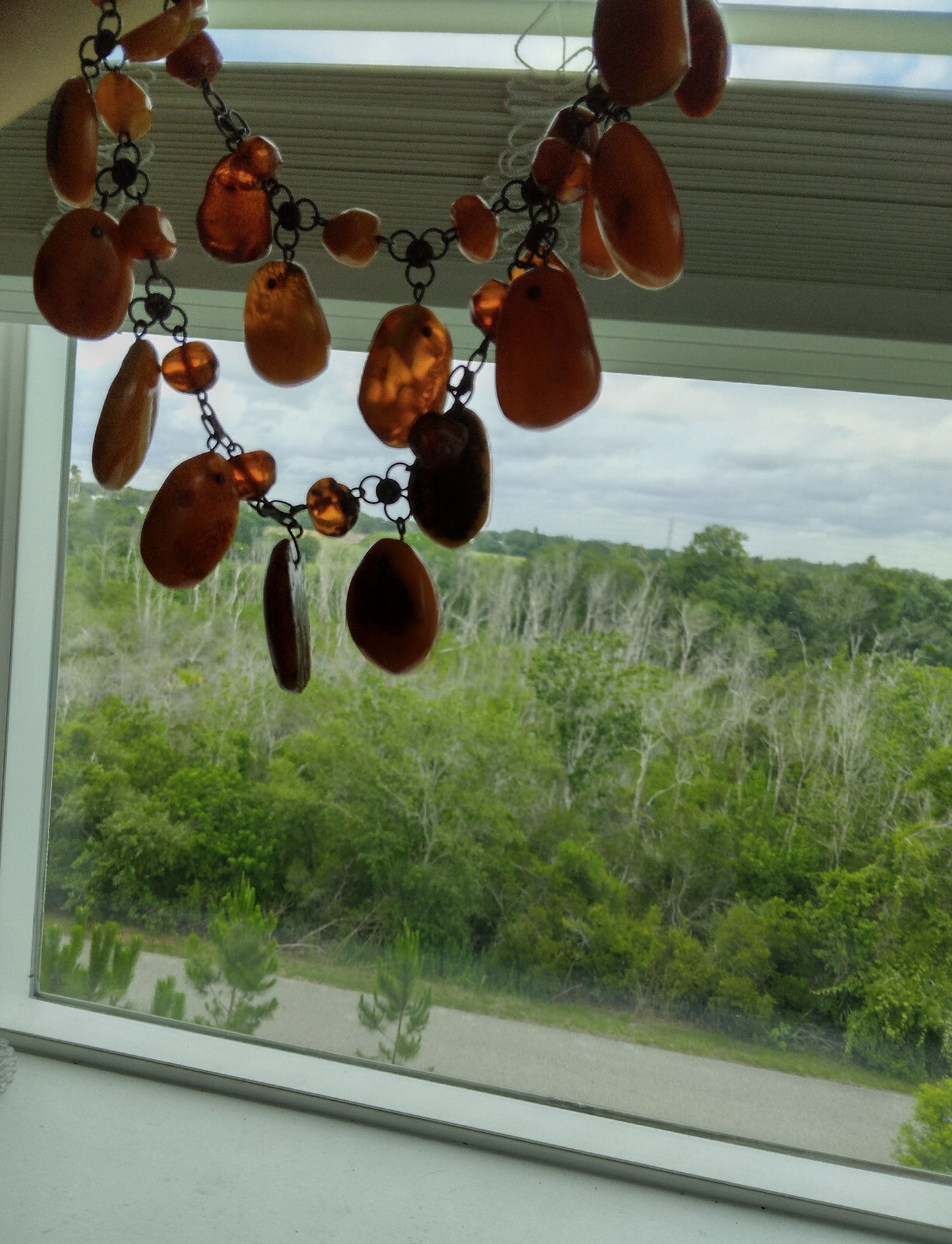 Vintage Natural Handmade Raw Baltic Amber Collar Necklace Butterscotch Egg Yolk