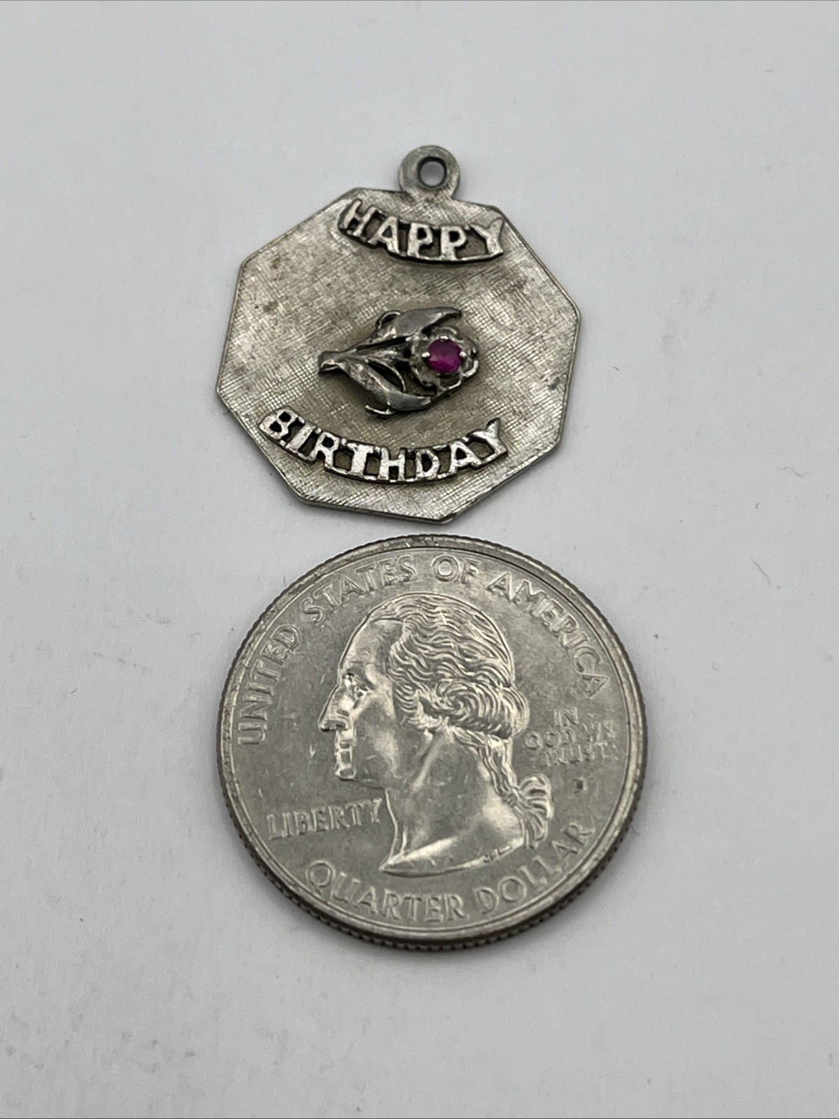 Vintage Sterling Silver Happy Birthday Charm