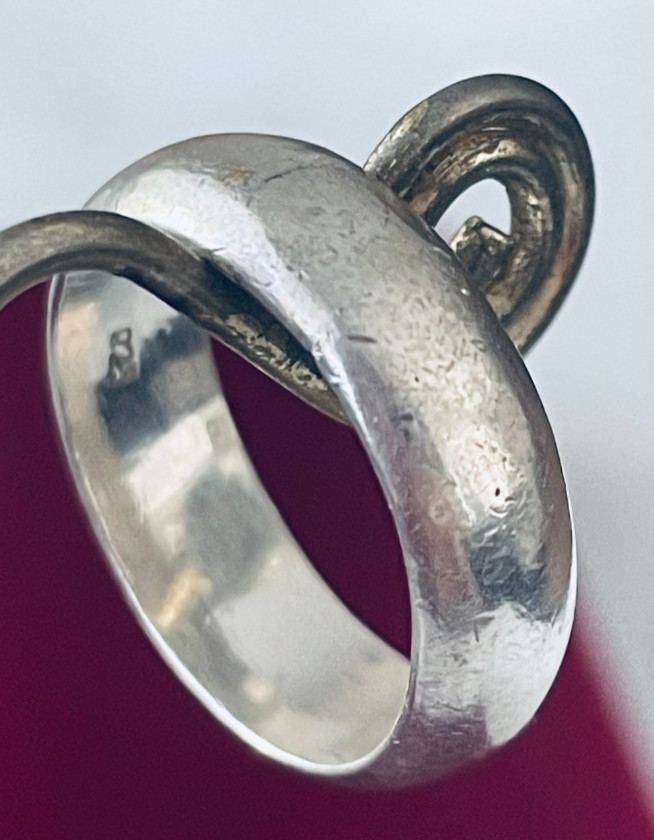 925 solid Sterling Silver Vintage Classic Wedding Band Ring Size 7