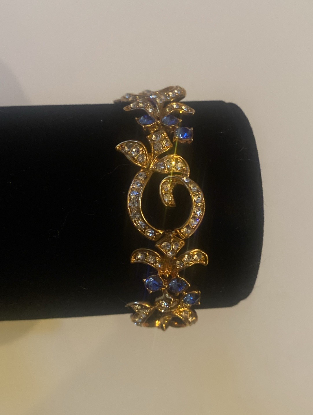 Camrose & Kross Jacqueline Kennedy Sapphire And Crystal Gold Bracelet JBK