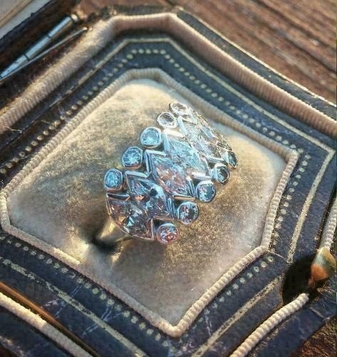 3.90 Ct White Diamond Art Deco Vintage Engagement Ring 925 Sterling Silver