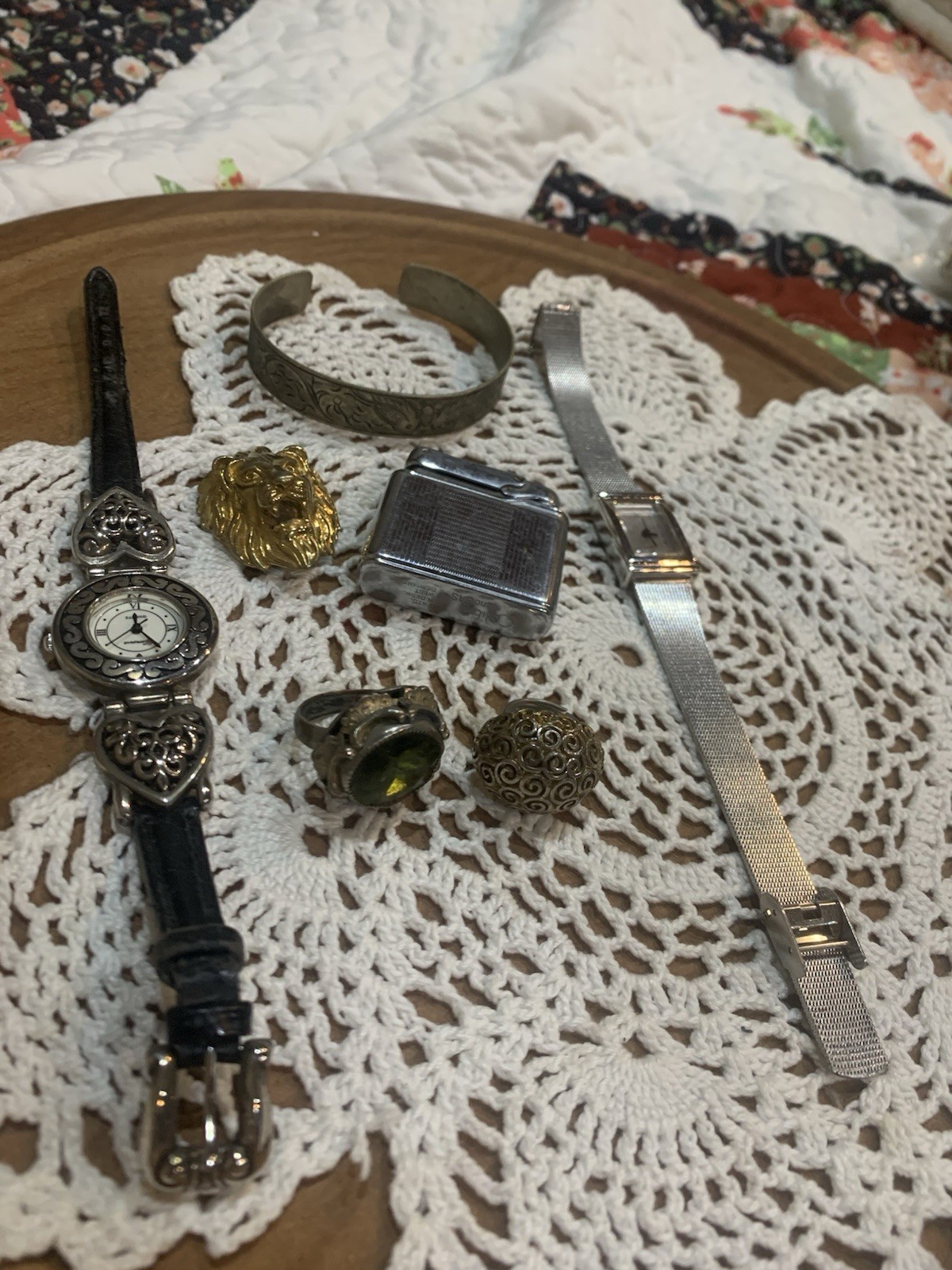 Vintage Jewelry. Earrings, Hat Pins, Cuff Links, Tie Clips, And Bracelets
