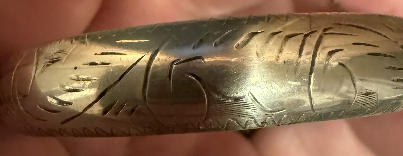 Vintage Silver Hinged Bangle Bracelet With Safety Chain Stamped 925