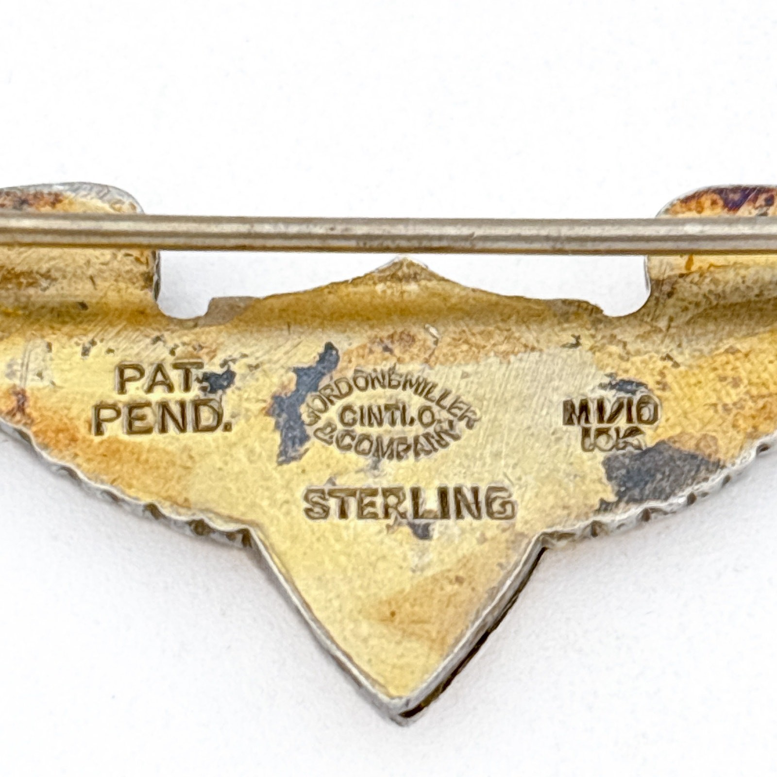 Vintage Gold-FilledSterling Silver 925 Navy V5 Pilot Wing Brooch