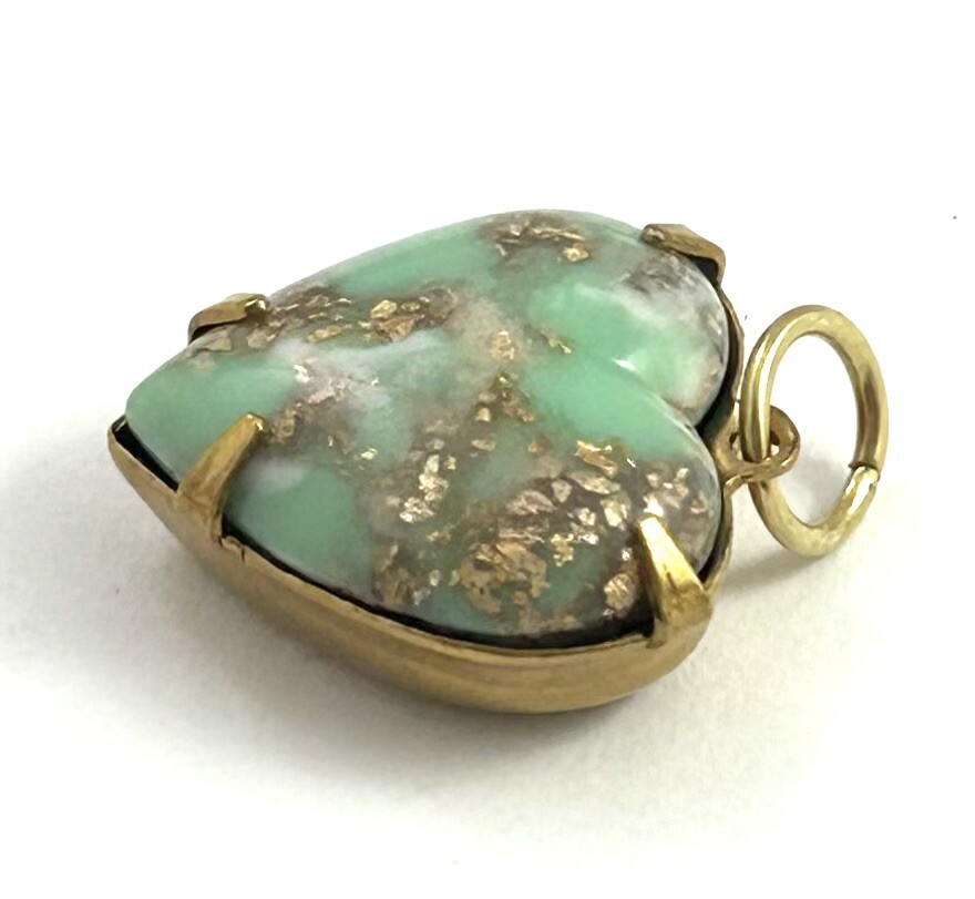 Vintage Charm Pendant Heart Tiny Vintage Jewelry For Women Prong Set Light Blue