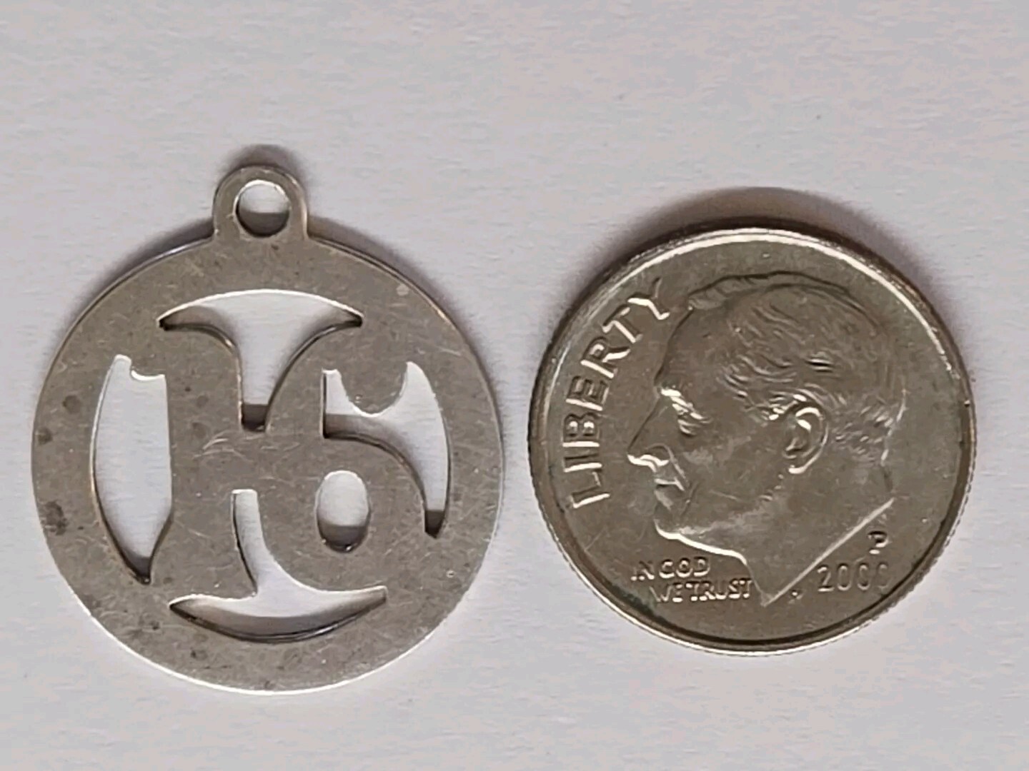 Sterling Silver ~ “16” Charm ~ ANNIVERSARY ~ BIRTHDAY ~ DATE~ VINTAGE!