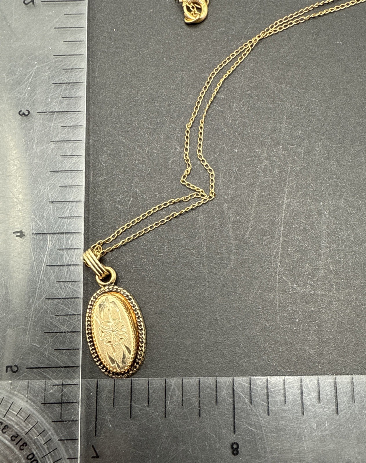 Antique Victorian Gold Filled Necklace And Pendant Flower 18” J10