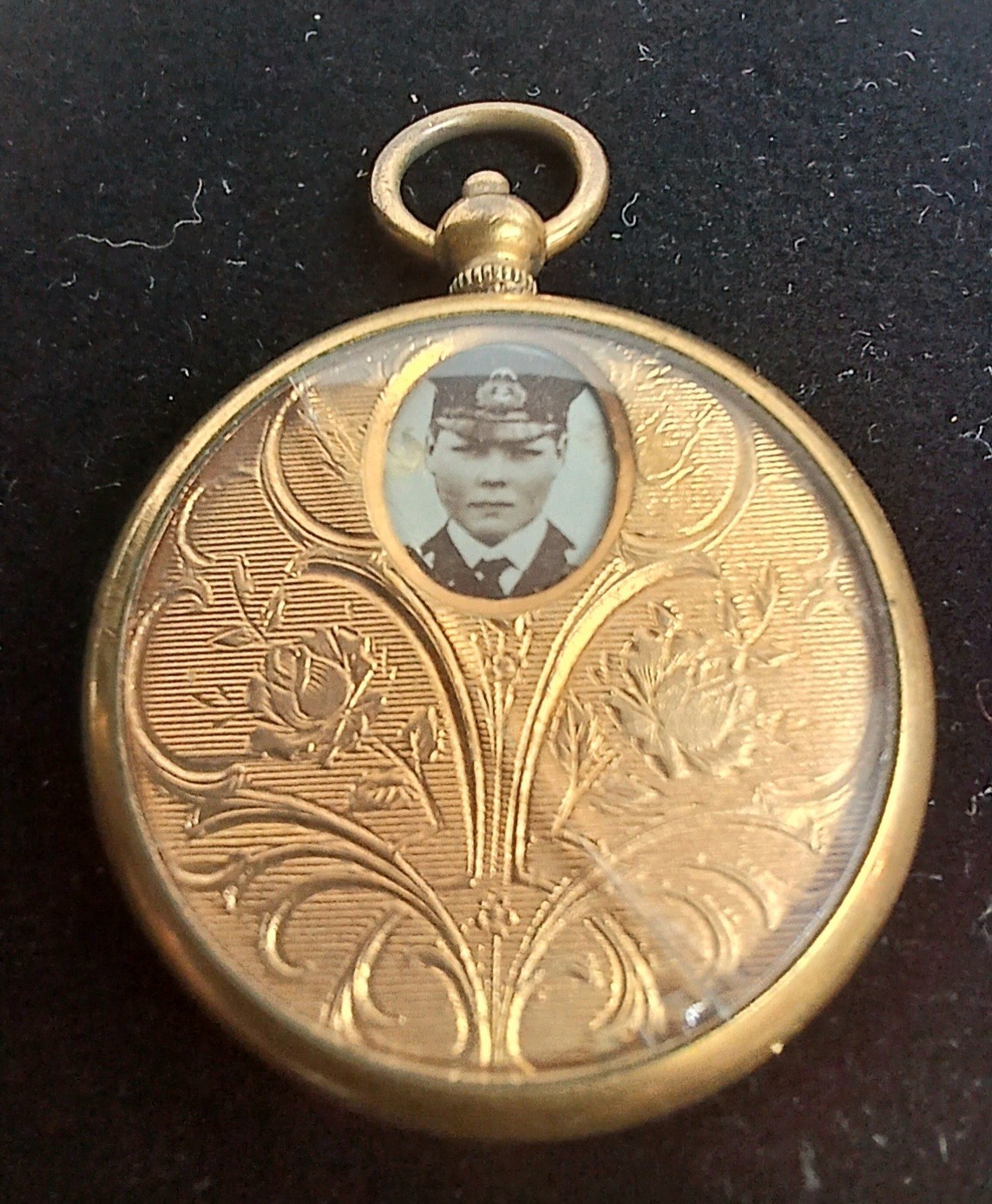 Early Gold Filled Unusual Mechanical Miniature Royalty Photos Locket Pendant