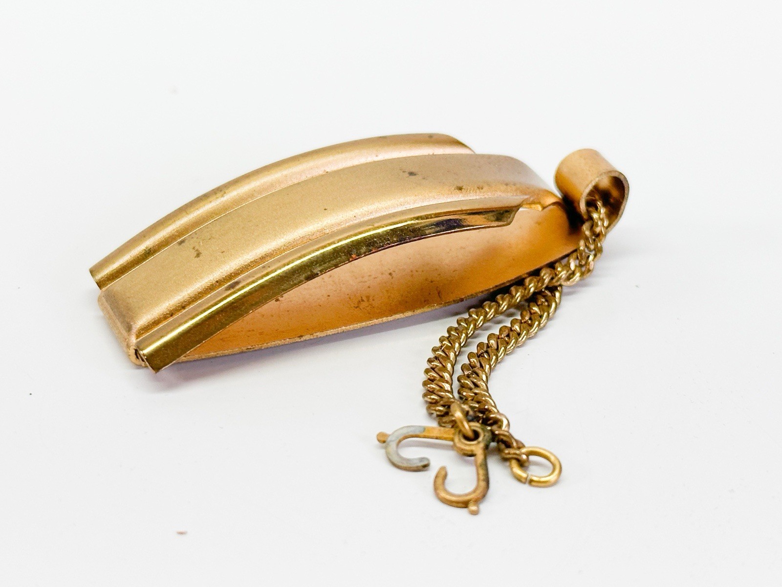 Vintage MCM 1950s Victorian Reproduction Glove Clip Skirt Lifter Gold Gilt